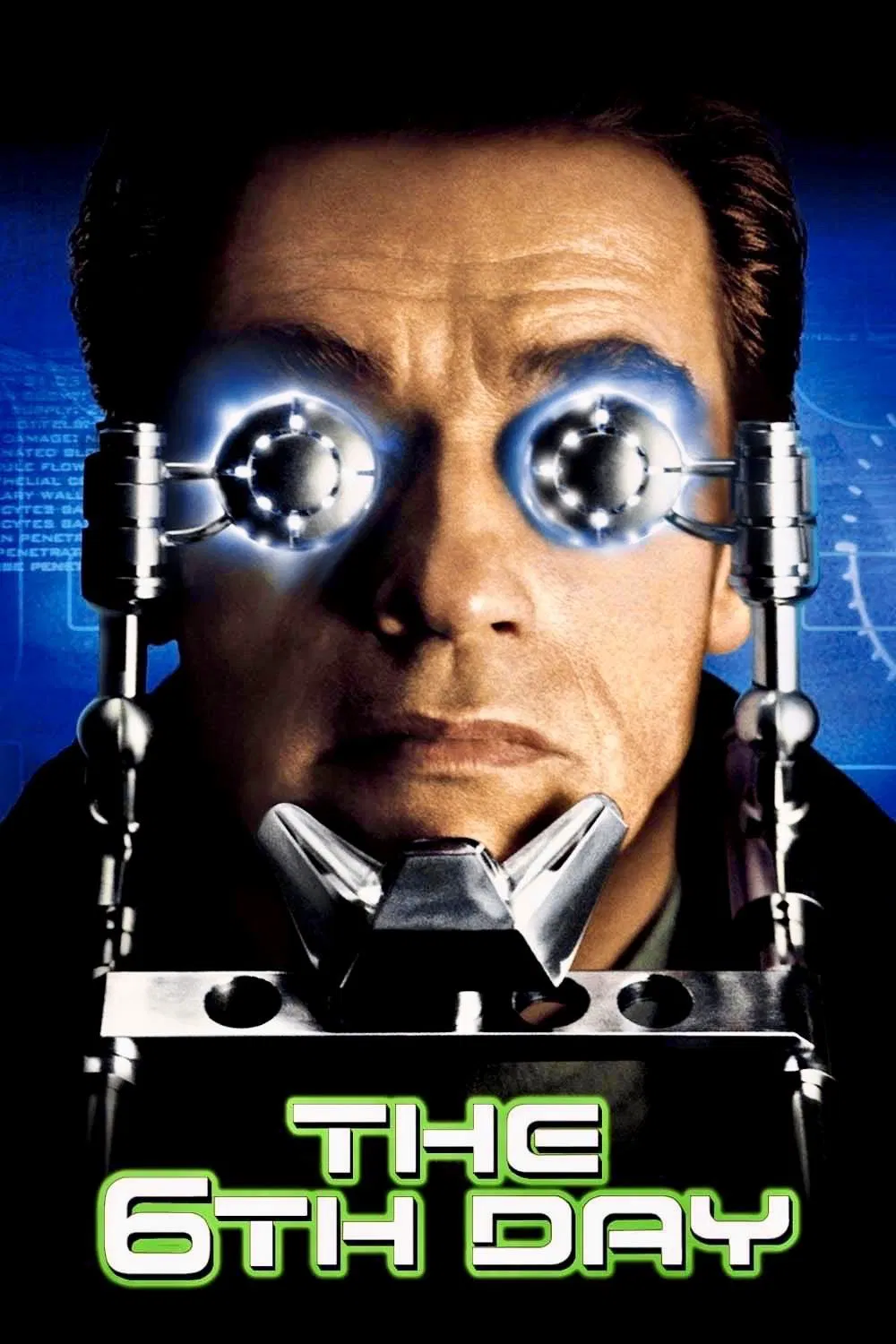 Poster chính thức của phim Phim Viễn Tưởng, Phim Hành Động "Ngày Thứ Sáu" (The 6th Day - 2000), với sự tham gia của diễn viên Arnold Schwarzenegger và Michael Rapaport.