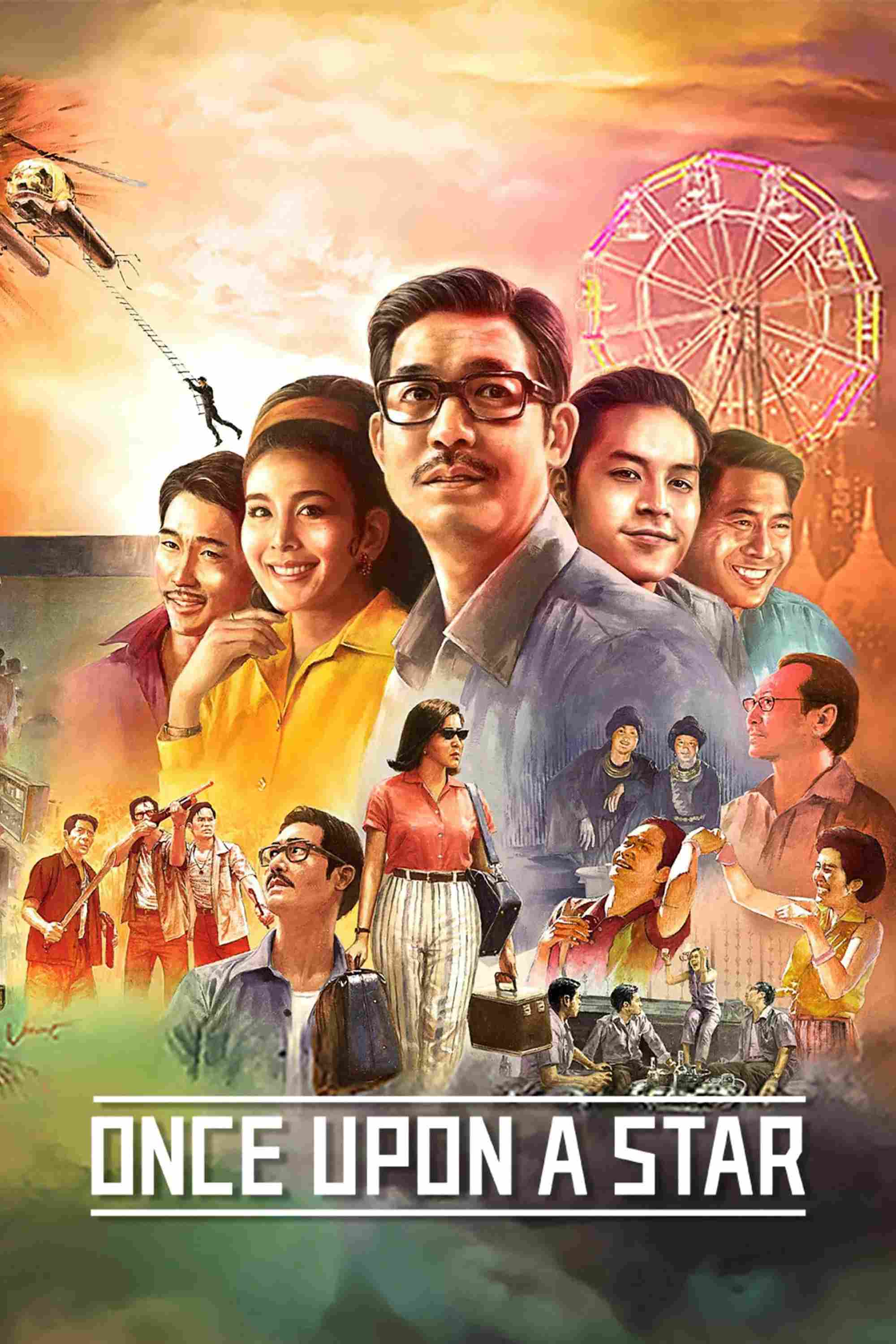 Poster chính thức của phim Phim Tâm Lý "Ngày Xưa Có Một Ngôi Sao" (Once Upon a Star - 2023), với sự tham gia của diễn viên Sukollawat Kanarot và Nuengthida Sophon.