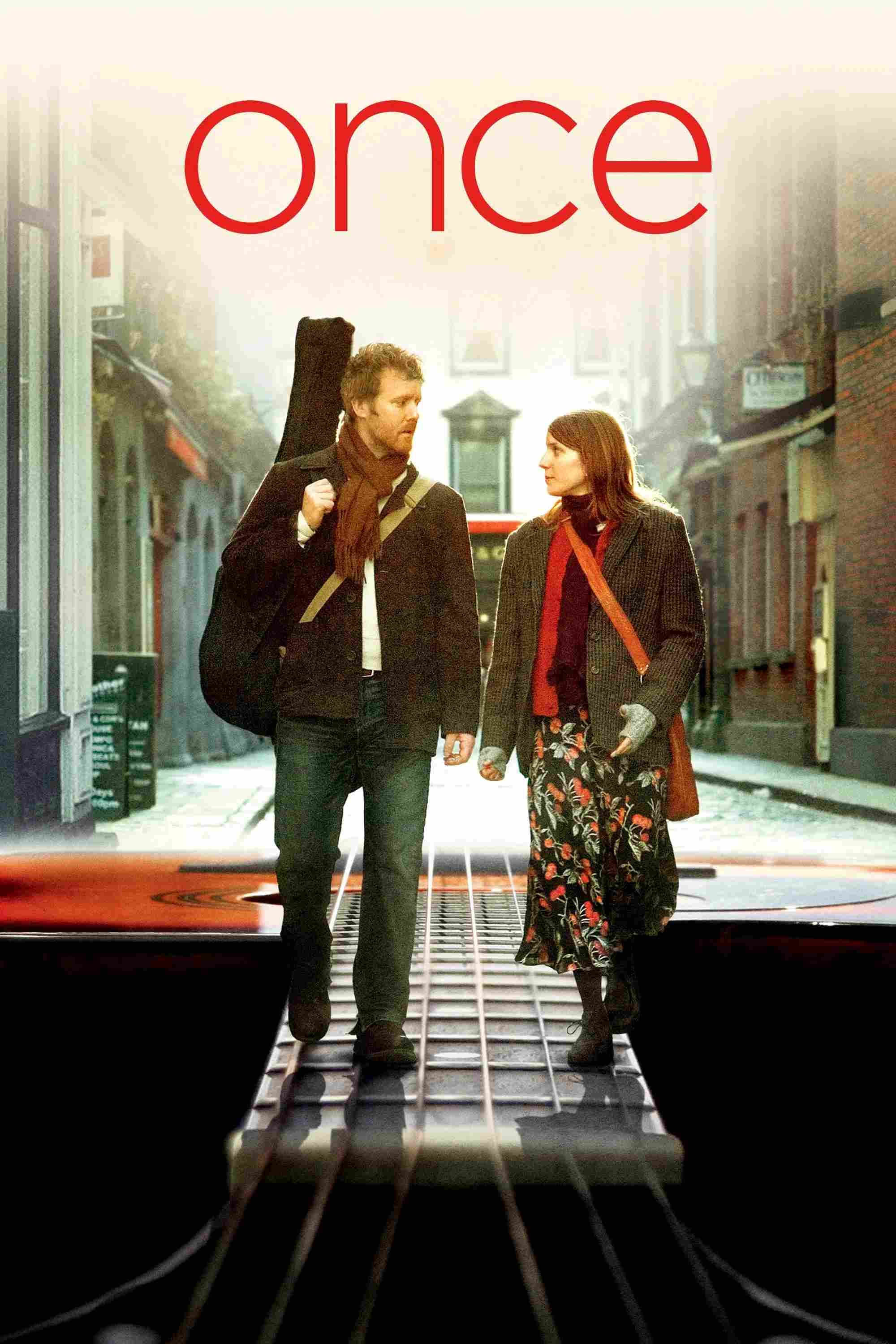 Poster chính thức của phim Phim Tâm Lý, Phim Ca Nhạc "Nghệ Sĩ Chơi Đàn" (Once - 2007), với sự tham gia của diễn viên Glen Hansard và Markéta Irglová.