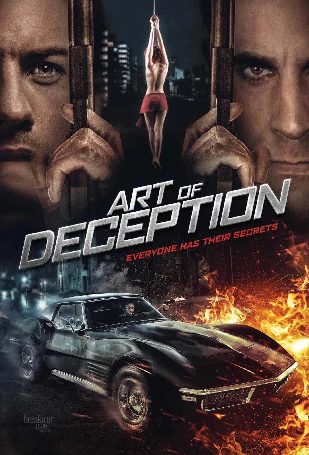 Poster chính thức của phim Phim Hành Động, Phim Giật Gân "Nghệ Thuật Đánh Lừa" (Art of Deception - 2019), với sự tham gia của diễn viên Jackie Nova và Leon van Waas.
