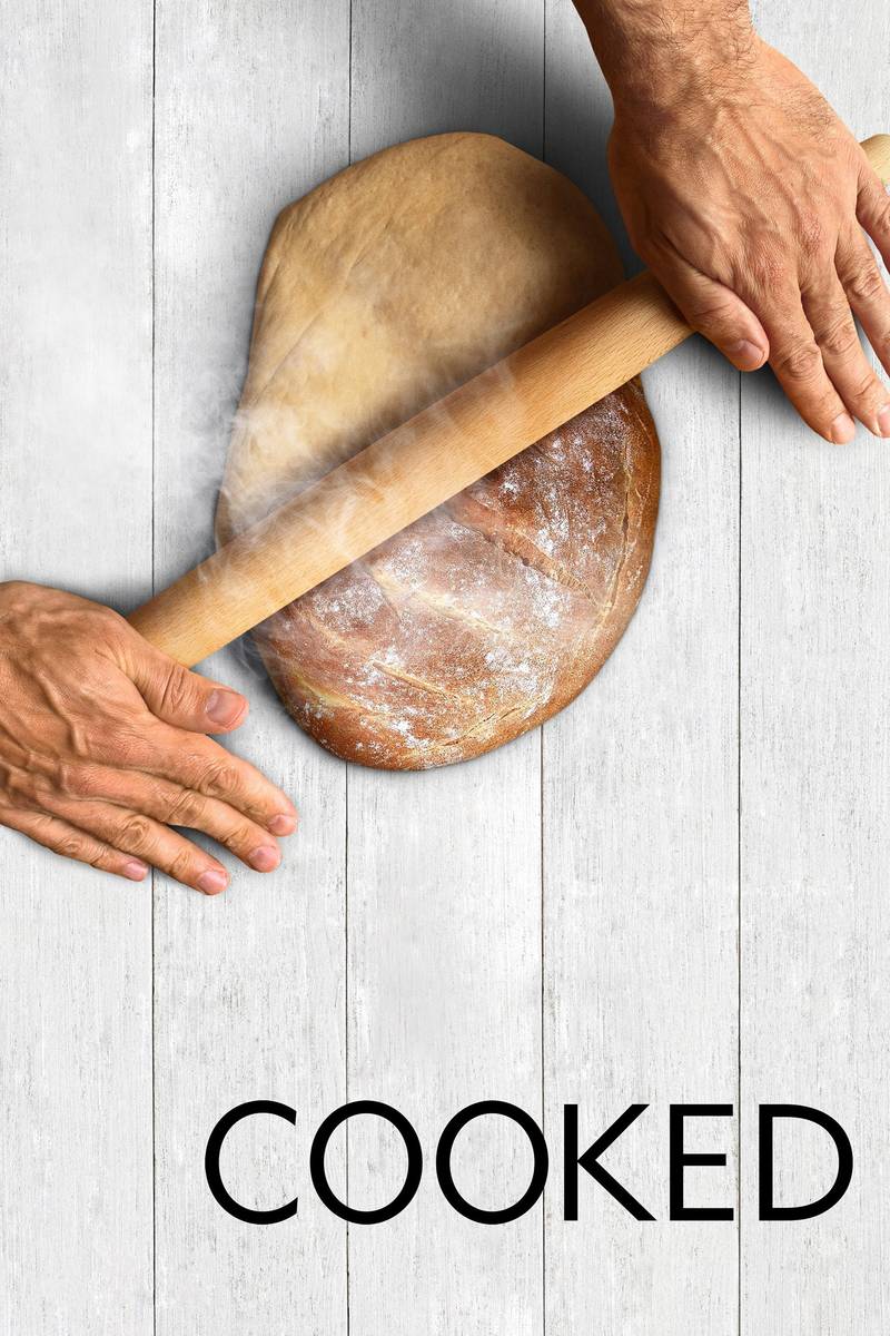 Poster chính thức của phim Phim Tài Liệu "Nghệ thuật nấu ăn" (Cooked - 2016), với sự tham gia của diễn viên Michael Pollan.