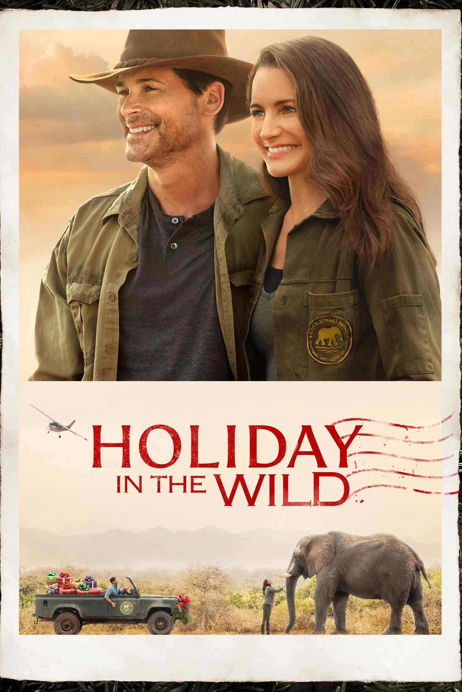Poster chính thức của phim Phim Tình Cảm, Phim Hài "Nghỉ Lễ Nơi Hoang Dã" (Holiday in the Wild - 2019), với sự tham gia của diễn viên Kristin Davis và Rob Lowe.
