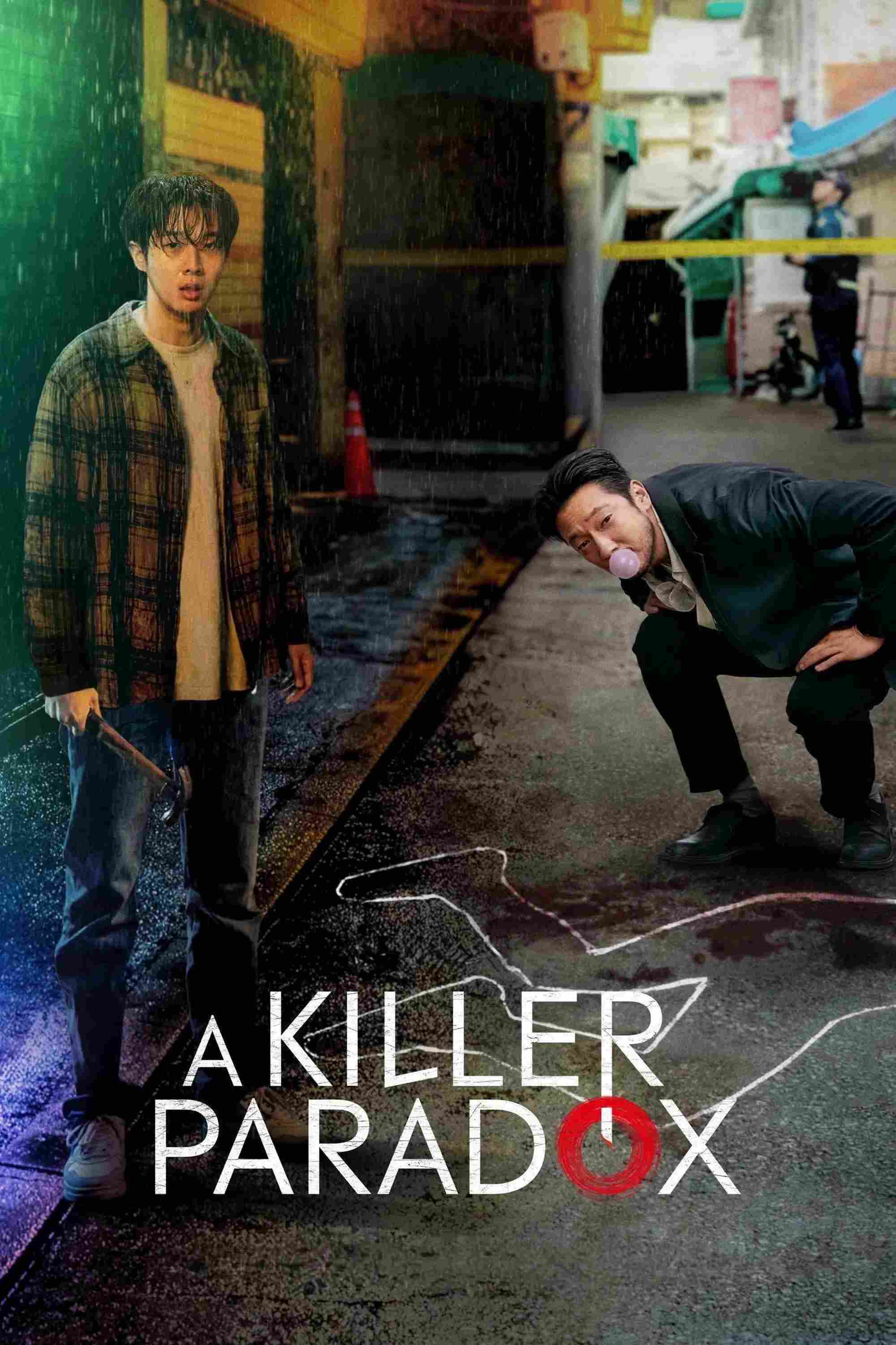 Poster chính thức của phim Phim Hình Sự, Phim Hài "Nghịch Lý Kẻ Sát Nhân" (A Killer Paradox - 2024), với sự tham gia của diễn viên Choi Woo-shik và Son Suk-ku.