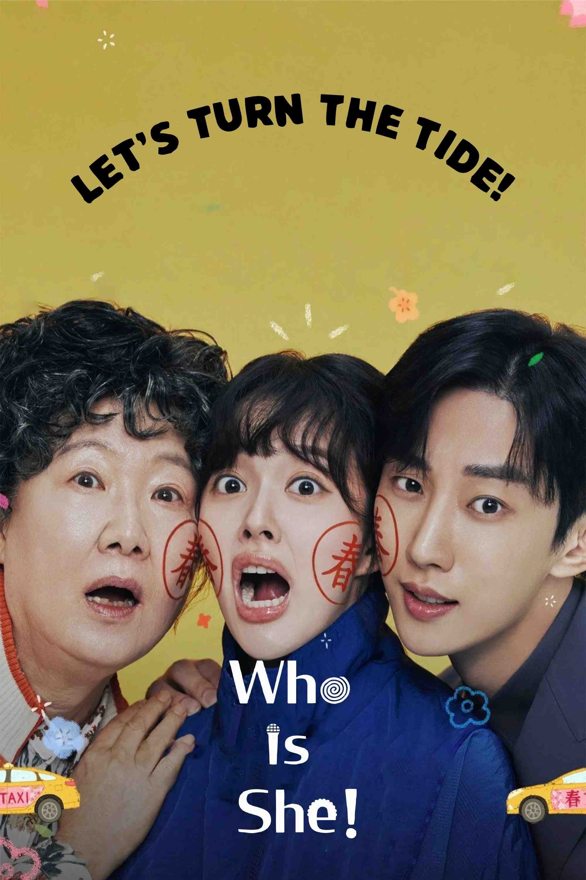 Poster chính thức của phim Phim Tâm Lý, Phim Viễn Tưởng & Giả Tưởng "Ngoại Già Hồi Xuân" (Who Is She - 2024), với sự tham gia của diễn viên Kim Hae-sook và Jung Ji-so.