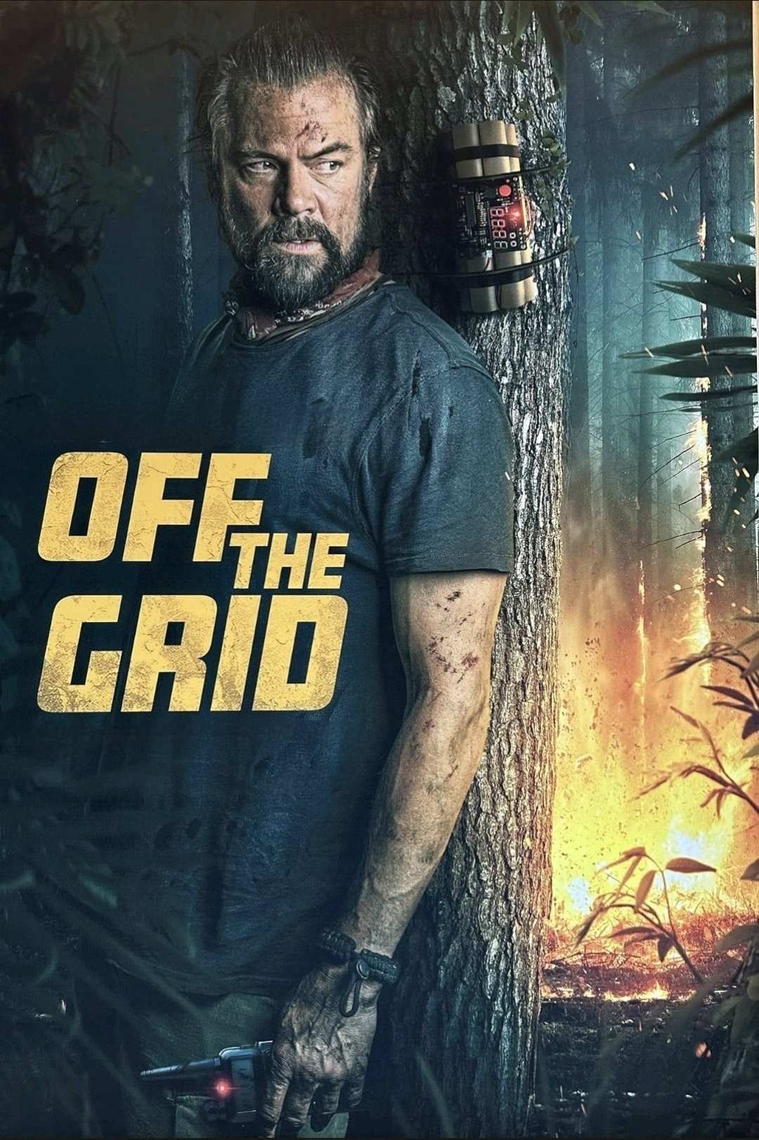 Poster chính thức của phim Phim Hành Động, Phim Giật Gân "Ngoài Tầm Truy Vết" (Off the Grid - 2025), với sự tham gia của diễn viên Josh Duhamel và Greg Kinnear.
