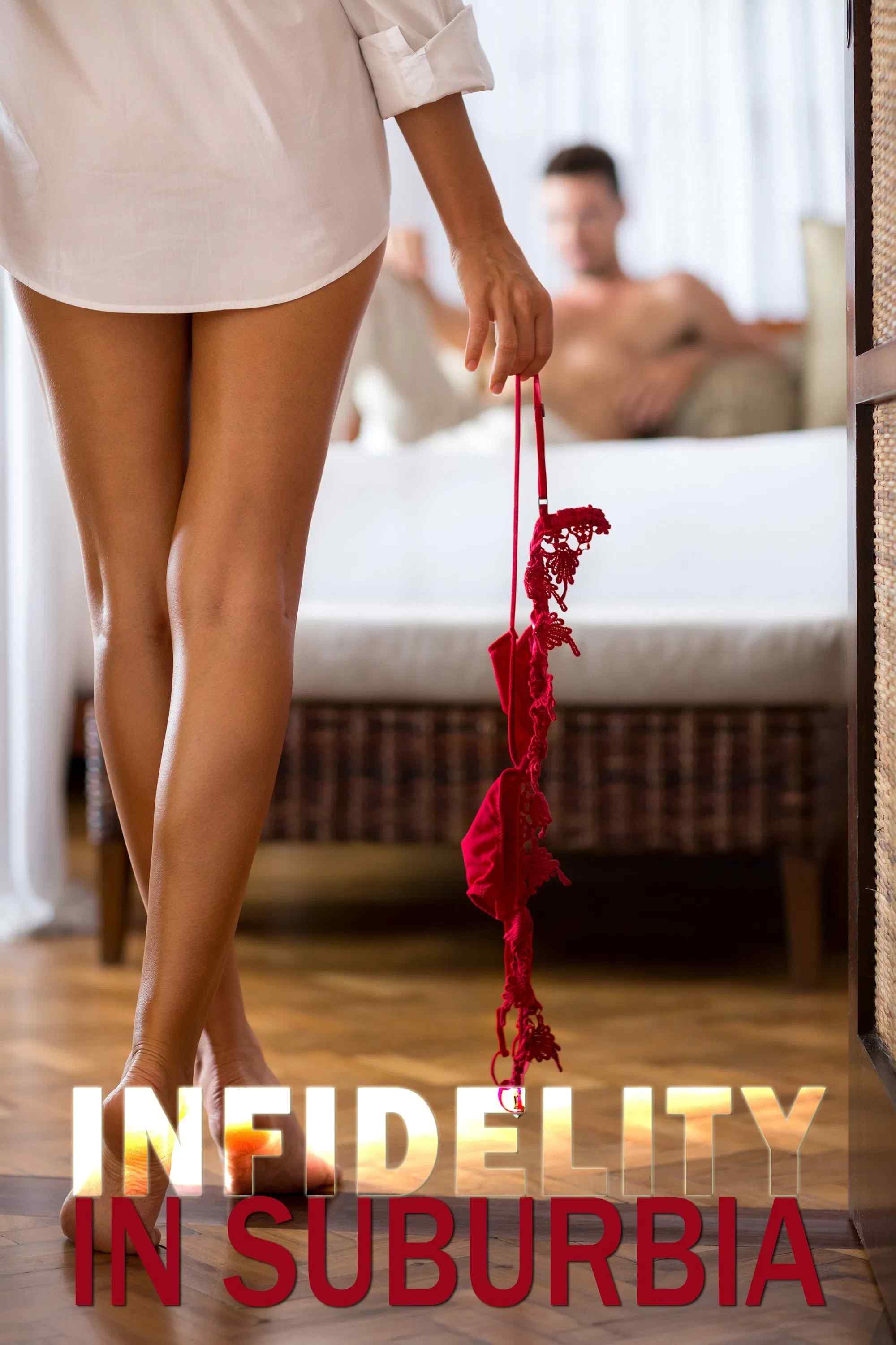 Poster chính thức của phim Phim Giật Gân, Phim Truyền Hình "Ngoại tình ở vùng ngoại ô" (Infidelity in Suburbia - 2017), với sự tham gia của diễn viên Marcus Rosner và Sarah Butler.