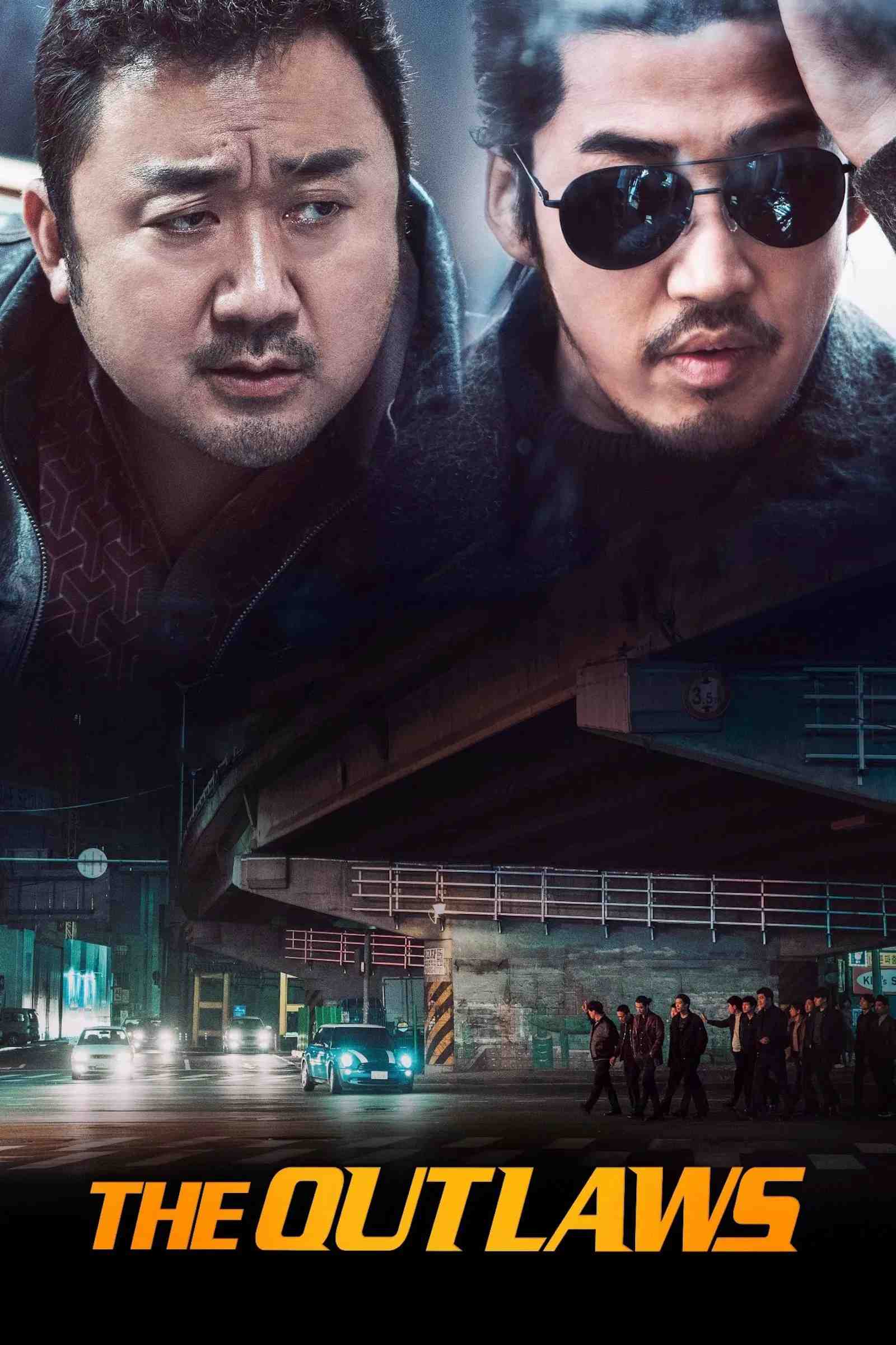Poster chính thức của phim Phim Hành Động, Phim Hình Sự "Ngoài Vòng Pháp Luật" (The Outlaws - 2017), với sự tham gia của diễn viên Ma Dong seok và Yoon Kye-sang.
