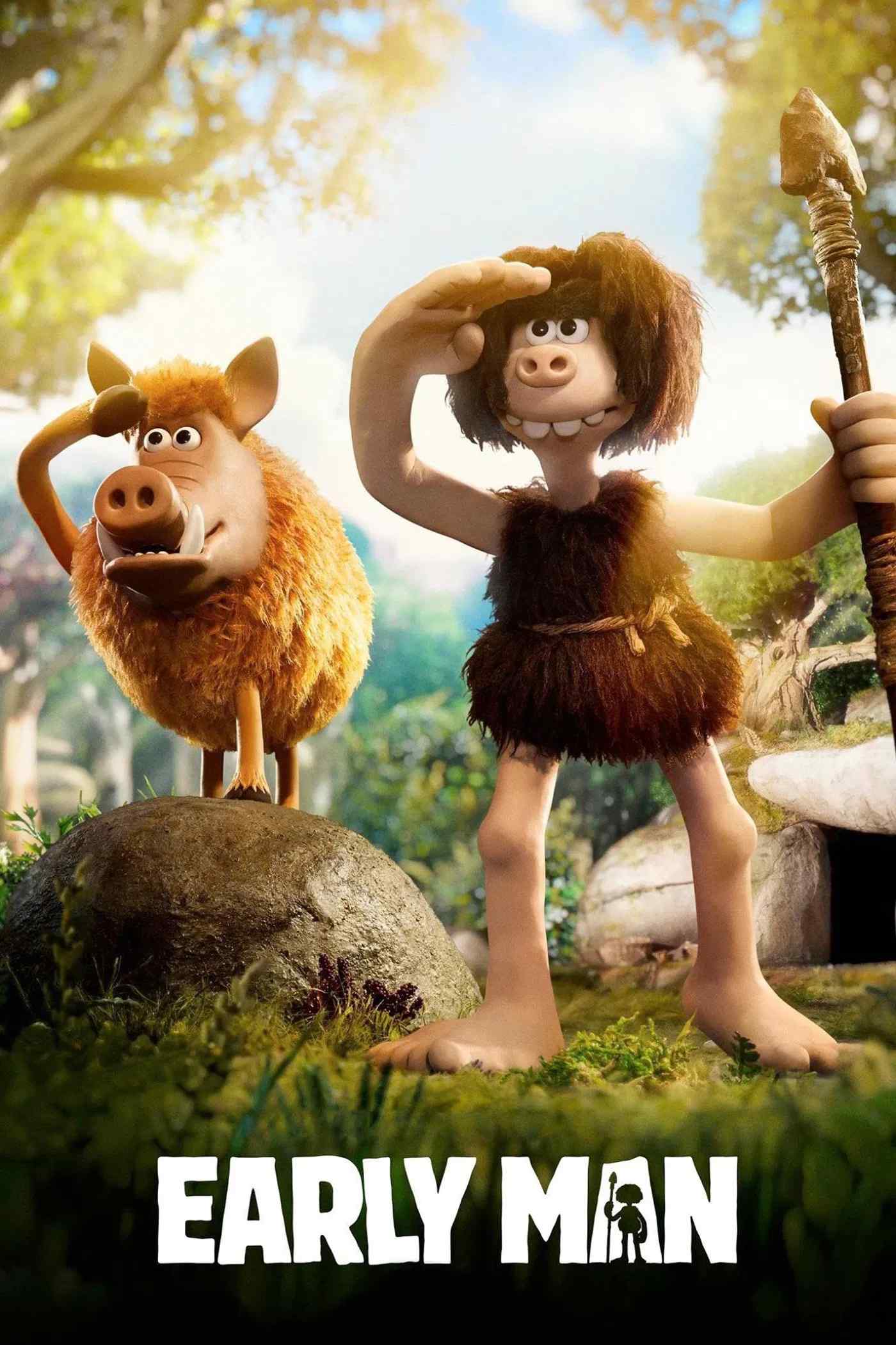 Poster chính thức của phim Phim Gia Đình, Phim Hài "Ngôi Làng Tiền Sử" (Early Man - 2018), với sự tham gia của diễn viên Eddie Redmayne và Tom Hiddleston.