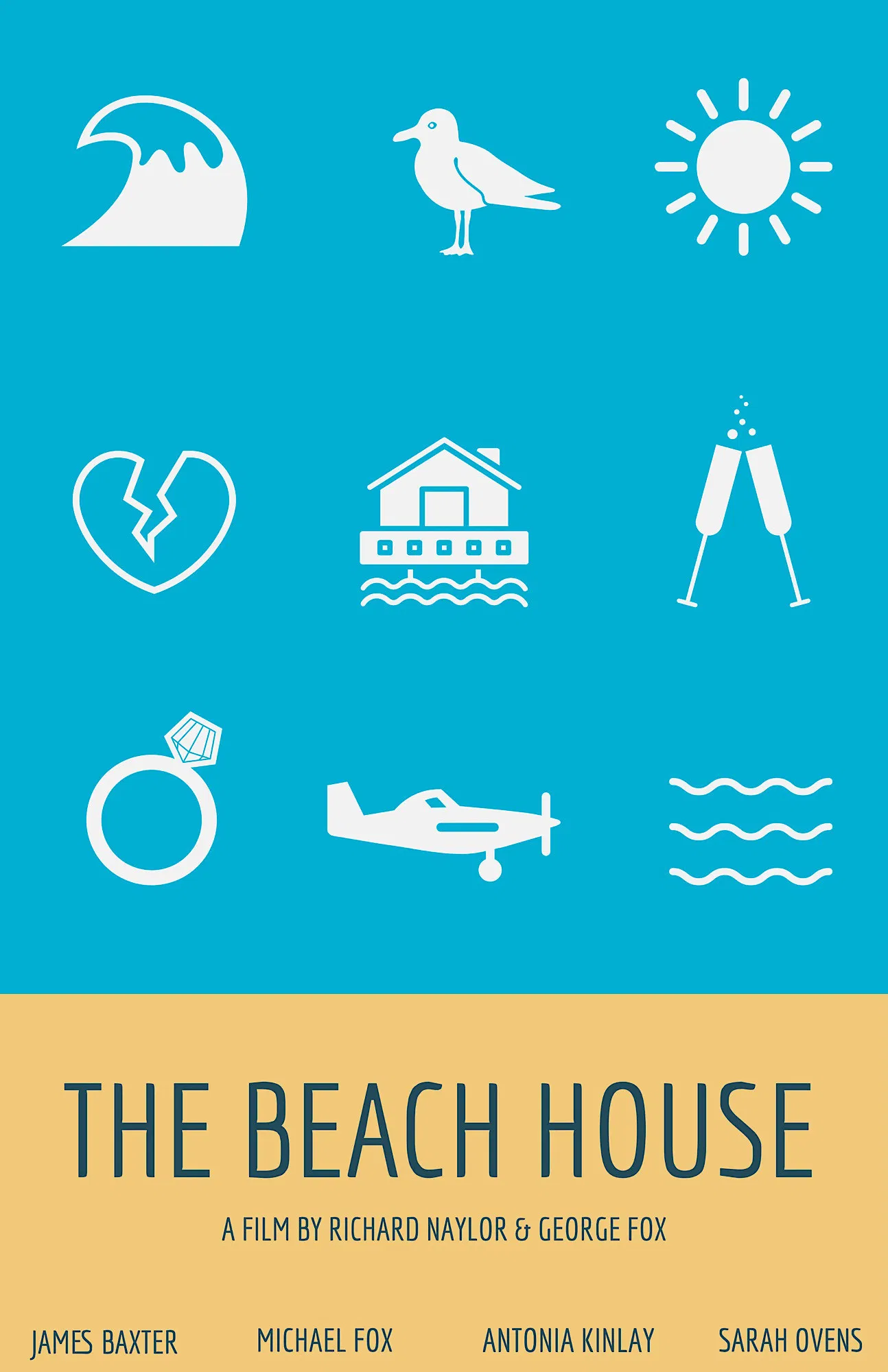 Poster chính thức của phim Phim Hài, Phim Tâm Lý "Ngôi nhà bãi biển" (The Beach House - 2019), với sự tham gia của diễn viên James Baxter và Michael Fox.