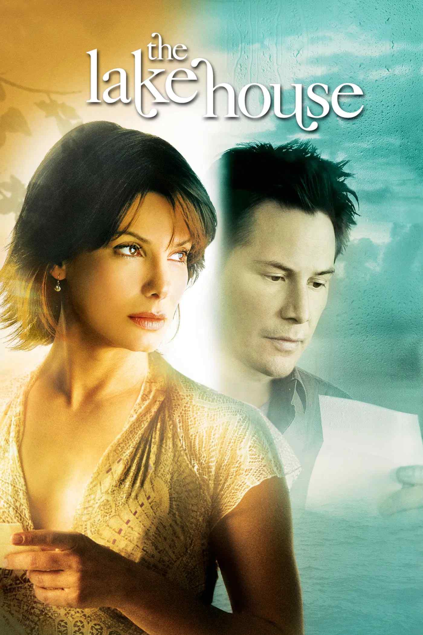 Poster chính thức của phim Phim Tâm Lý, Phim Bí Ẩn "Ngôi Nhà Bên Hồ" (The Lake House - 2006), với sự tham gia của diễn viên Keanu Reeves và Sandra Bullock.