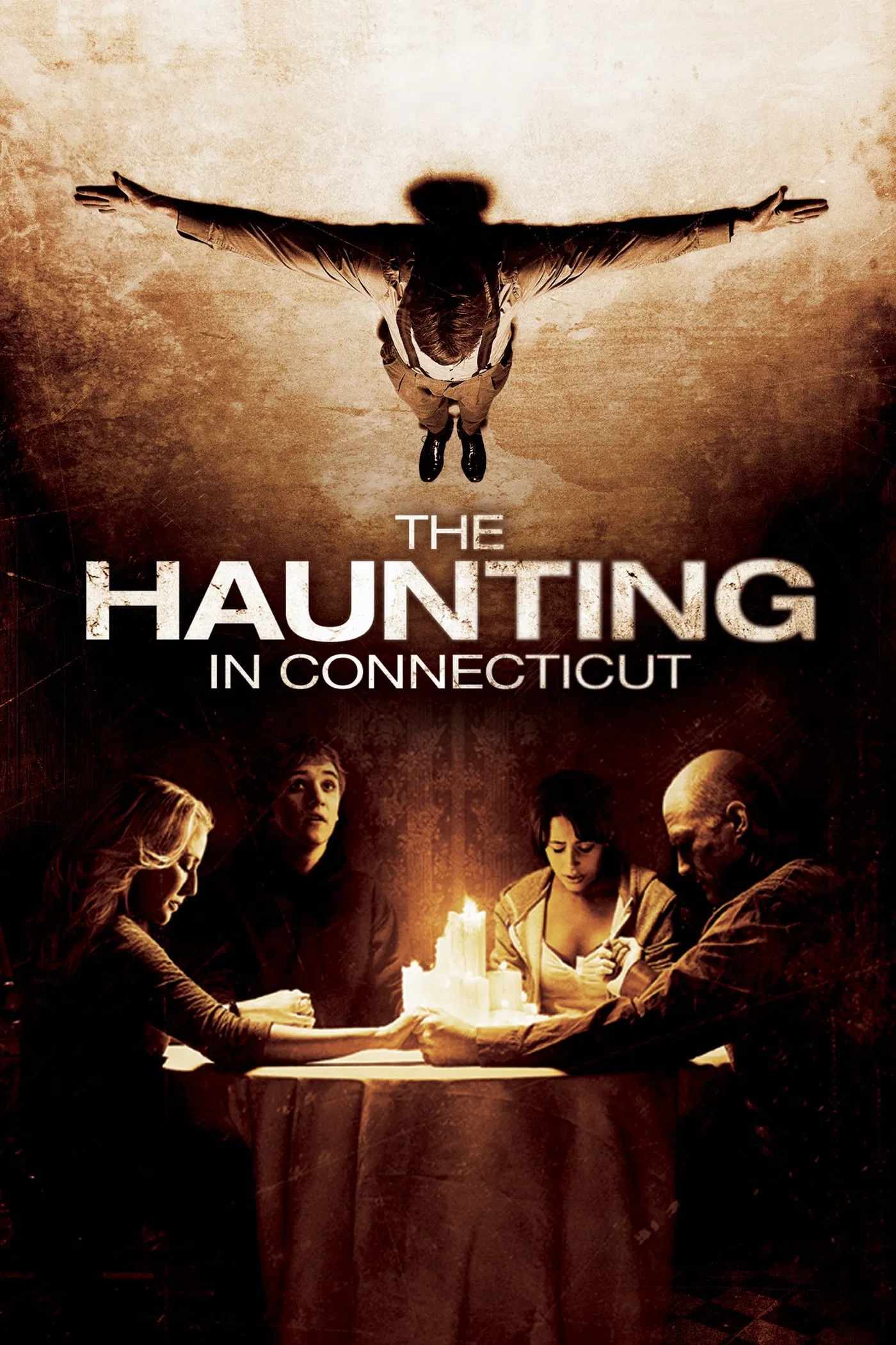 Poster chính thức của phim Phim Giật Gân, Phim Kinh Dị "Ngôi Nhà Bị Ếm" (The Haunting in Connecticut - 2009), với sự tham gia của diễn viên Virginia Madsen và Kyle Gallner.