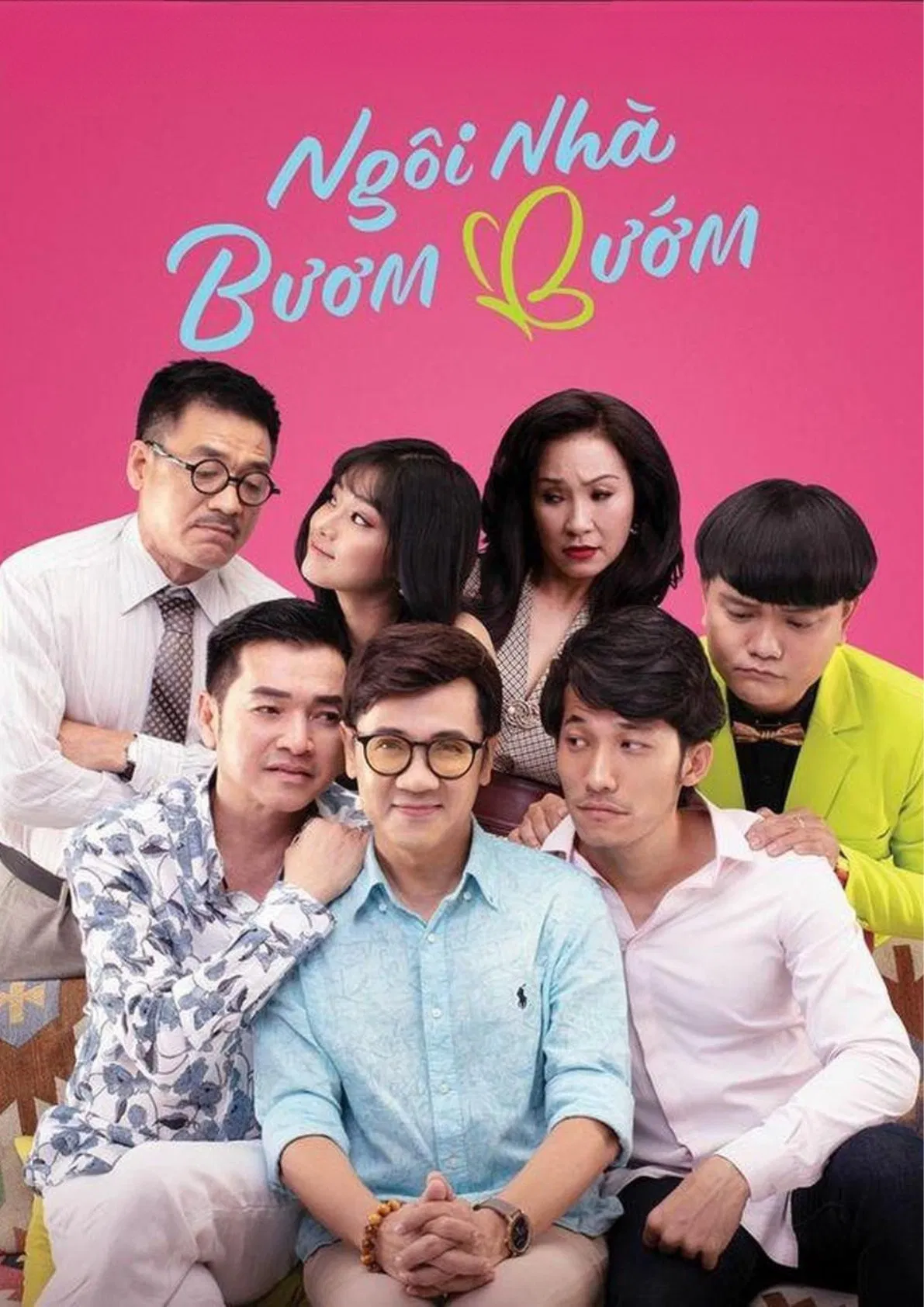 Poster chính thức của phim Phim Gia Đình, Phim Hài "Ngôi Nhà Bươm Bướm" (Butterfly House - 2019), với sự tham gia của diễn viên Thành Lộc và Liên Bỉnh Phát.