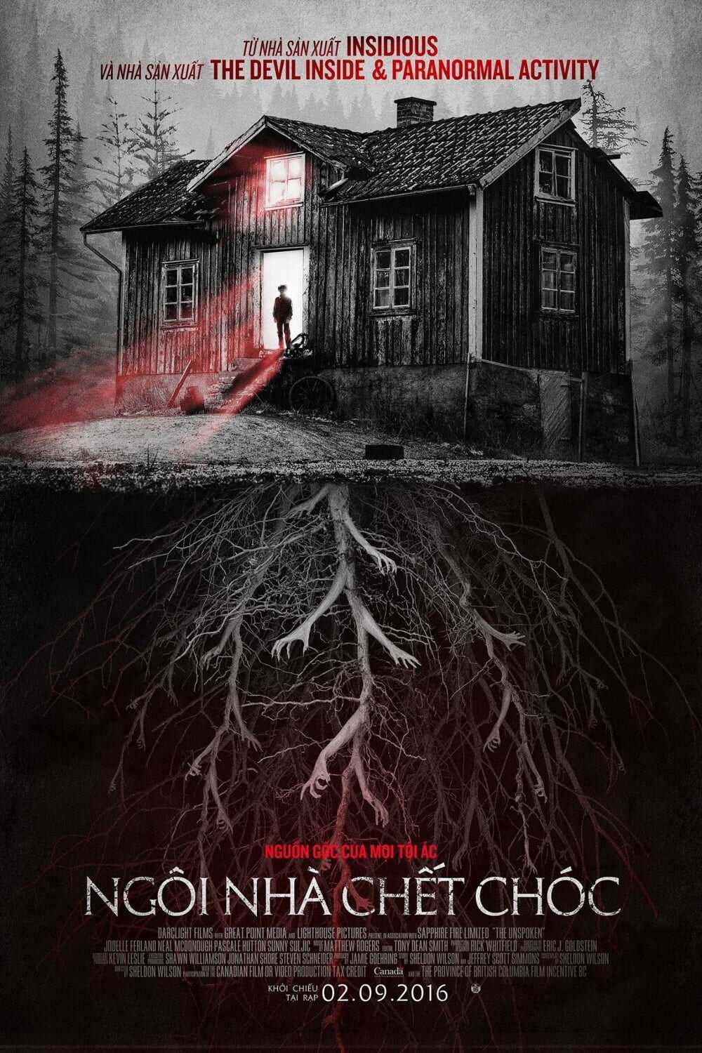 Poster chính thức của phim Phim Tình Cảm, Phim Hài "Ngôi Nhà Chết Chóc" (Unspoken - 2015), với sự tham gia của diễn viên Allison Mullaney.