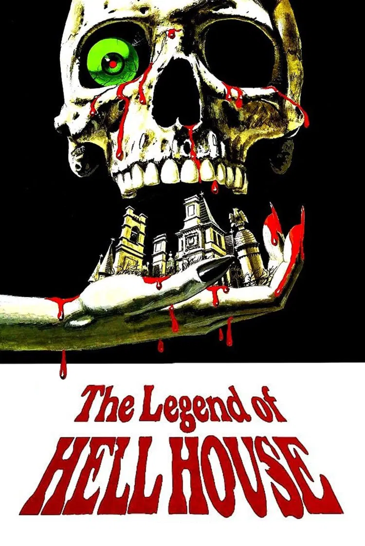 Poster chính thức của phim Phim Kinh Dị, Phim Bí Ẩn "Ngôi Nhà Địa Ngục" (The Legend of Hell House - 1973), với sự tham gia của diễn viên Pamela Franklin và Roddy McDowall.
