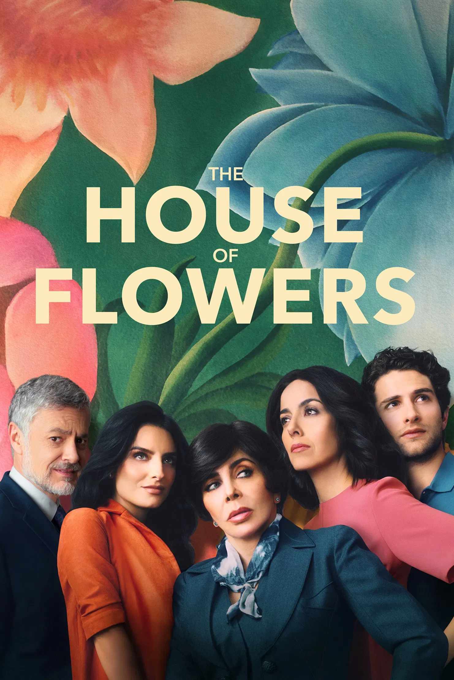 Poster chính thức của phim Phim Tâm Lý, Phim Hài "Ngôi nhà hoa (Phần 2)" (The House of Flowers - 2018), với sự tham gia của diễn viên Aislinn Derbez và Dario Yazbek Bernal.