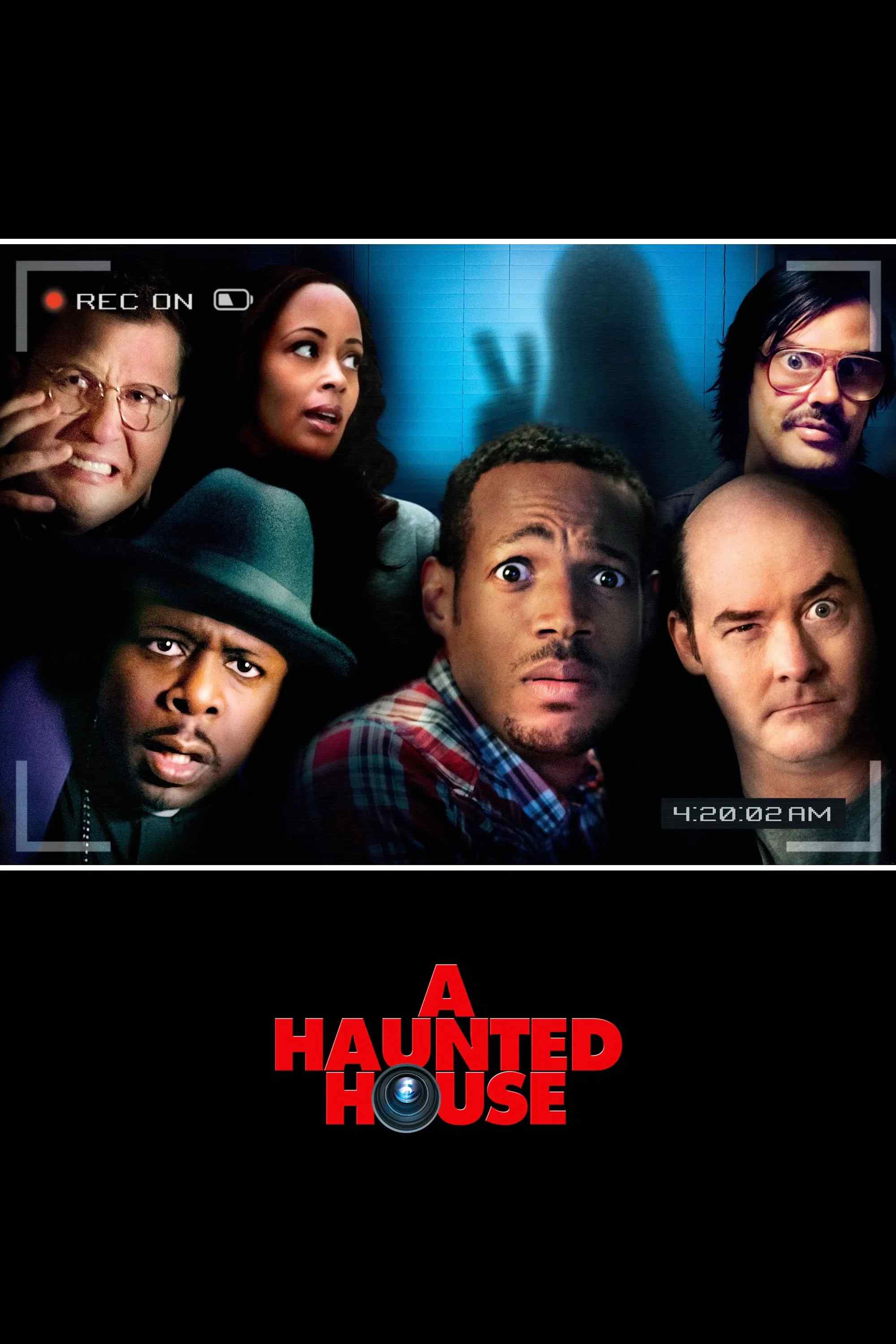 Poster chính thức của phim Phim Hài, Phim Kinh Dị "Ngôi Nhà Ma Ám" (A Haunted House - 2013), với sự tham gia của diễn viên Marlon Wayans và Essence Atkins.