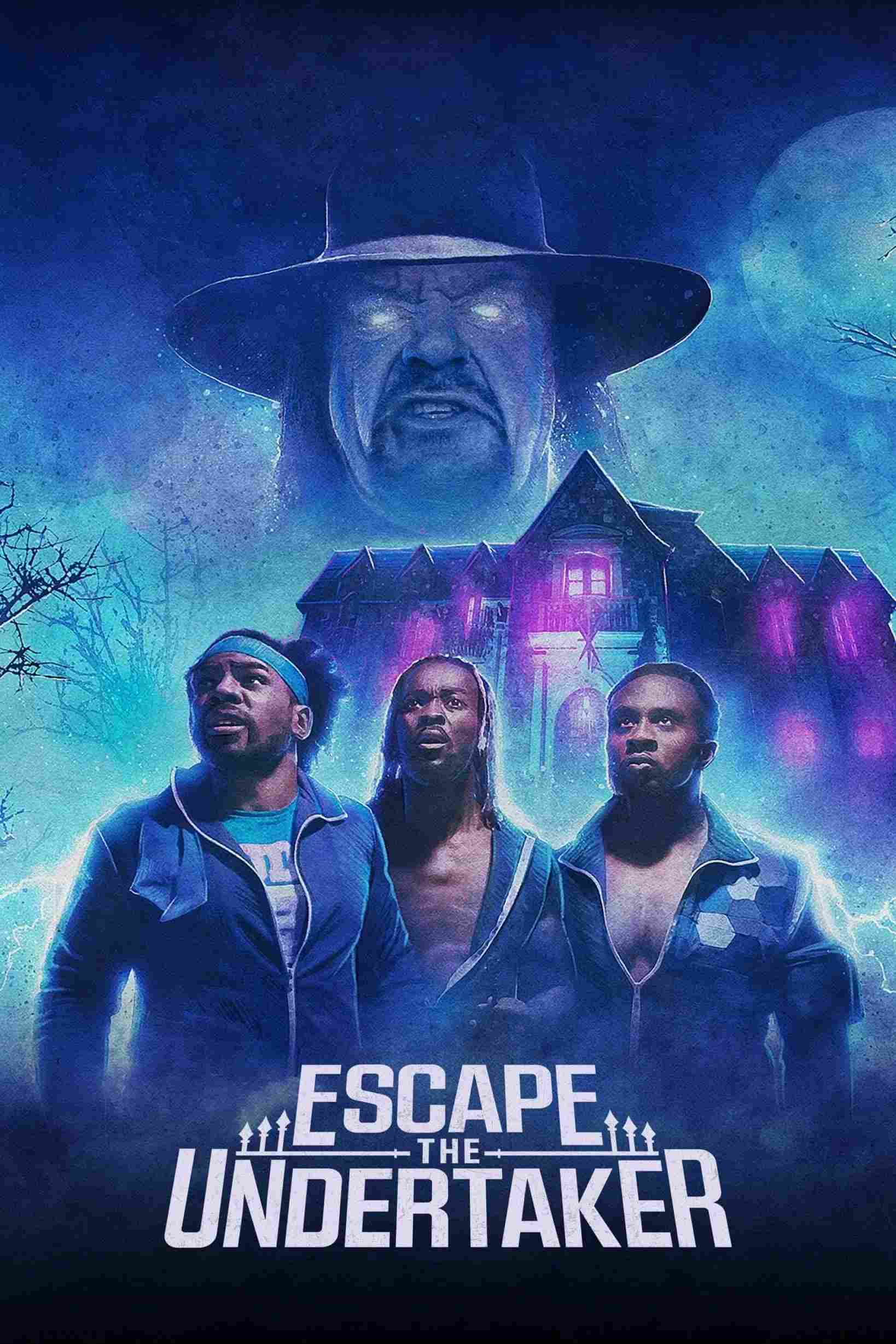 Poster chính thức của phim Phim Kinh Dị, Phim Bí Ẩn "Ngôi nhà ma ám của Undertaker" (Escape the Undertaker - 2021), với sự tham gia của diễn viên Mark Calaway và Kofi Sarkodie-Mensah.