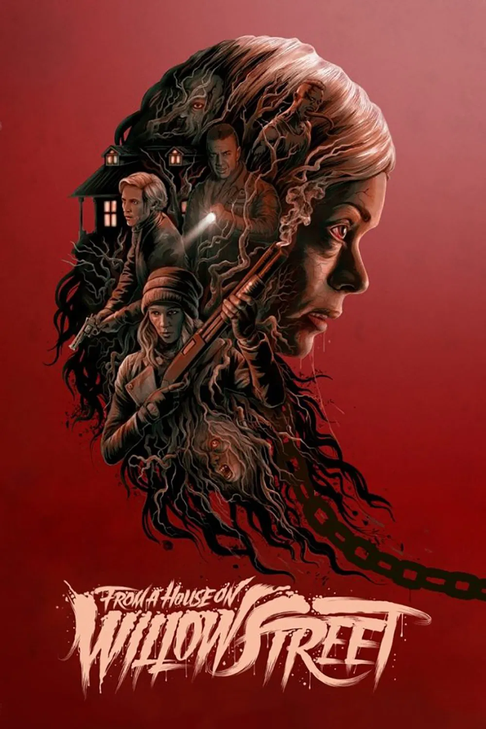 Poster chính thức của phim Phim Kinh Dị "Ngôi Nhà Phố Quỷ" (From a House on Willow Street - 2017), với sự tham gia của diễn viên Sharni Vinson và Carlyn Burchell.