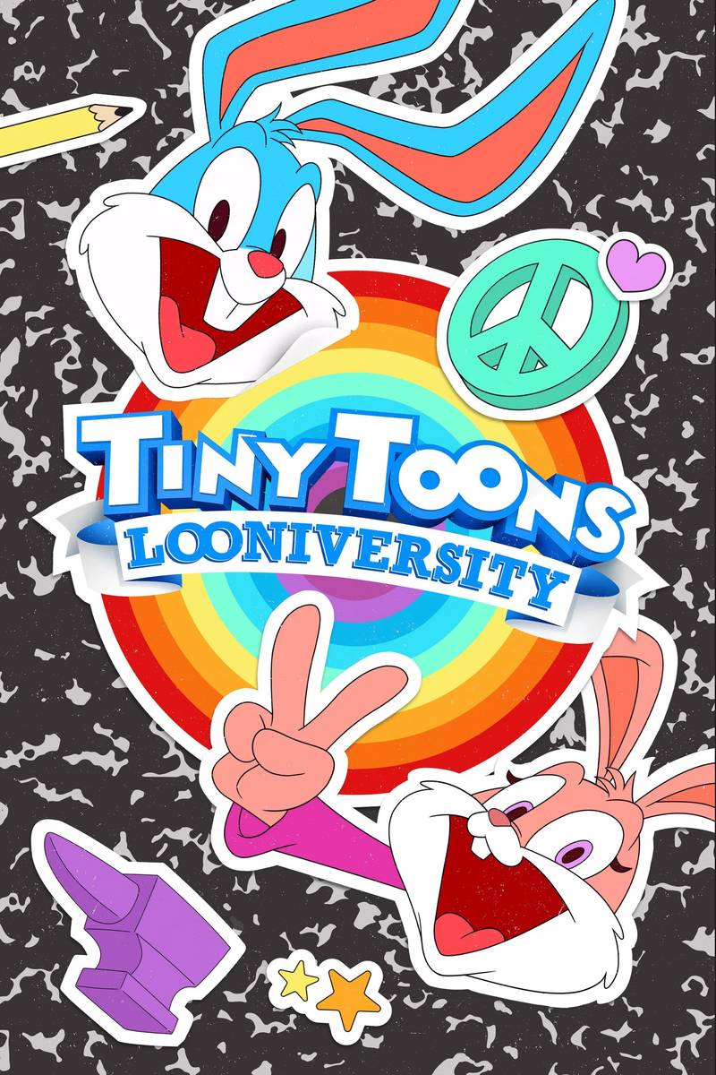 Poster chính thức của phim Phim Hoạt Hình, Phim Hài "Ngôi Trường Nhí Nhố (Phần 1)" (Tiny Toons Looniversity - 2023), với sự tham gia của diễn viên Eric Bauza và David Errigo Jr.