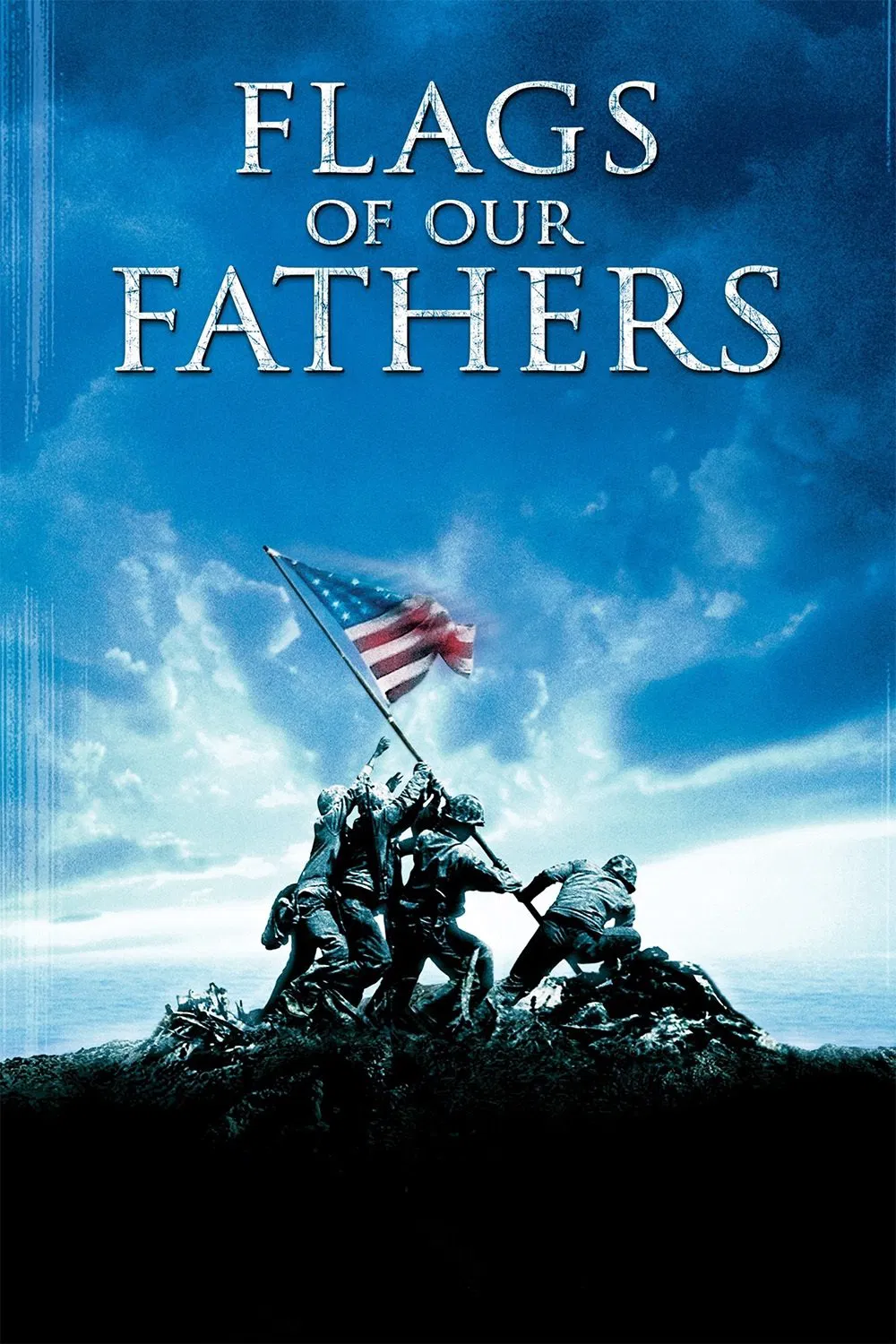 Poster chính thức của phim Phim Chiến Tranh, Phim Tâm Lý "Ngọn Cờ Cha Ông" (Flags of Our Fathers - 2006), với sự tham gia của diễn viên Ryan Phillippe và Jesse Bradford.