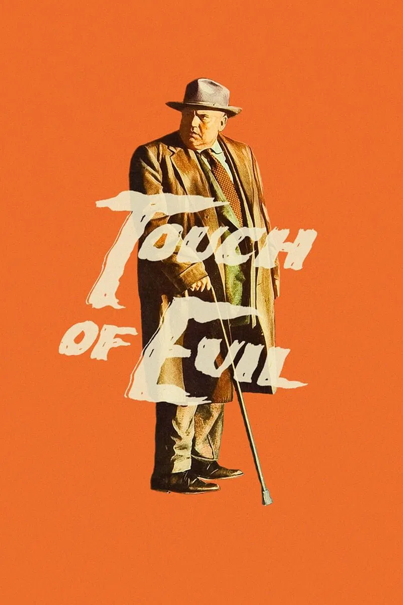 Poster chính thức của phim Phim Hình Sự, Phim Giật Gân "Ngọn Đuốc Của Quỷ" (Touch of Evil - 1958), với sự tham gia của diễn viên Charlton Heston và Janet Leigh.