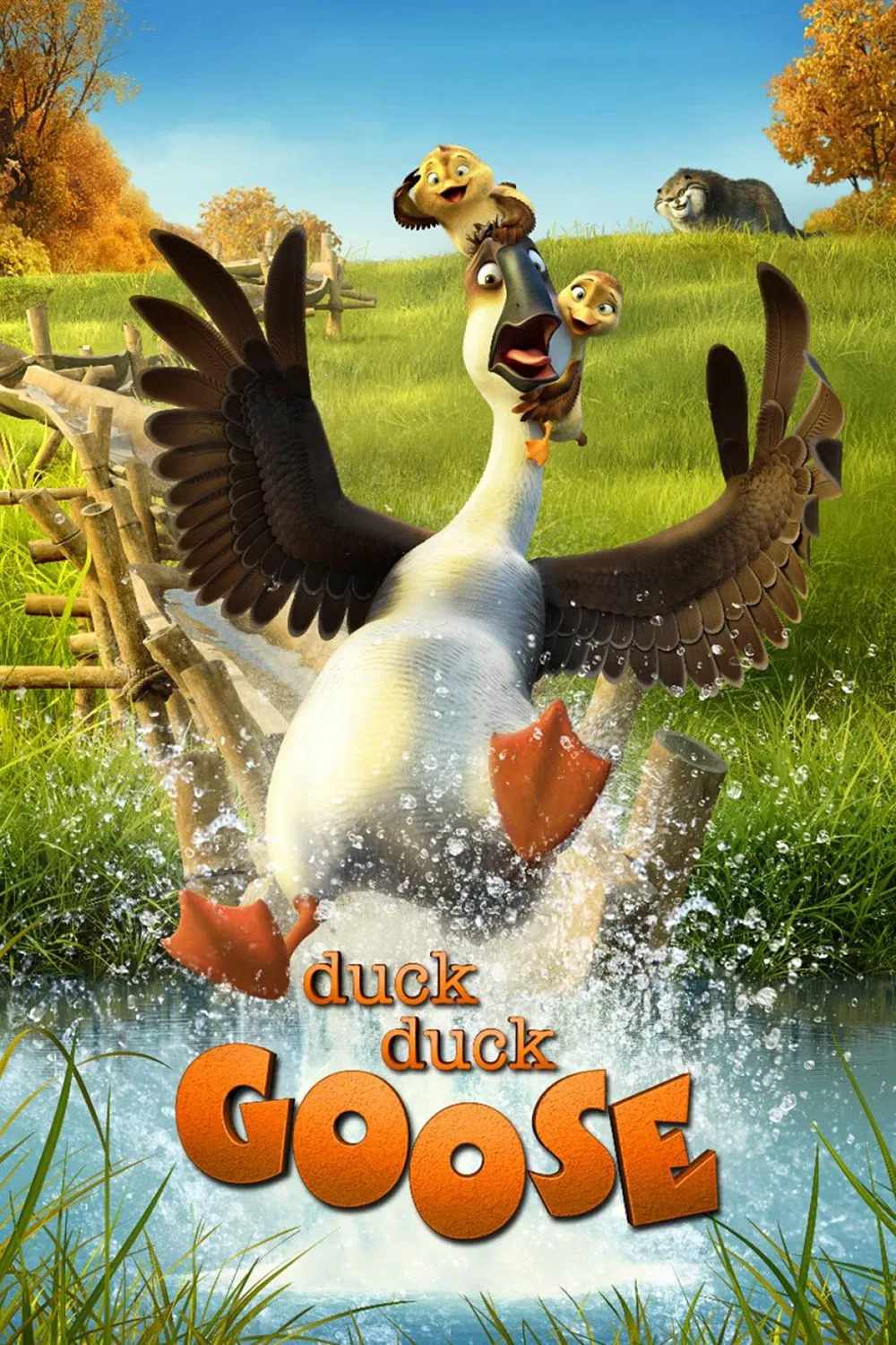 Poster chính thức của phim Phim Hoạt Hình, Phim Gia Đình "Ngỗng Vịt Phiêu Lưu Ký" (Duck Duck Goose - 2018), với sự tham gia của diễn viên Jim Gaffigan và Zendaya.