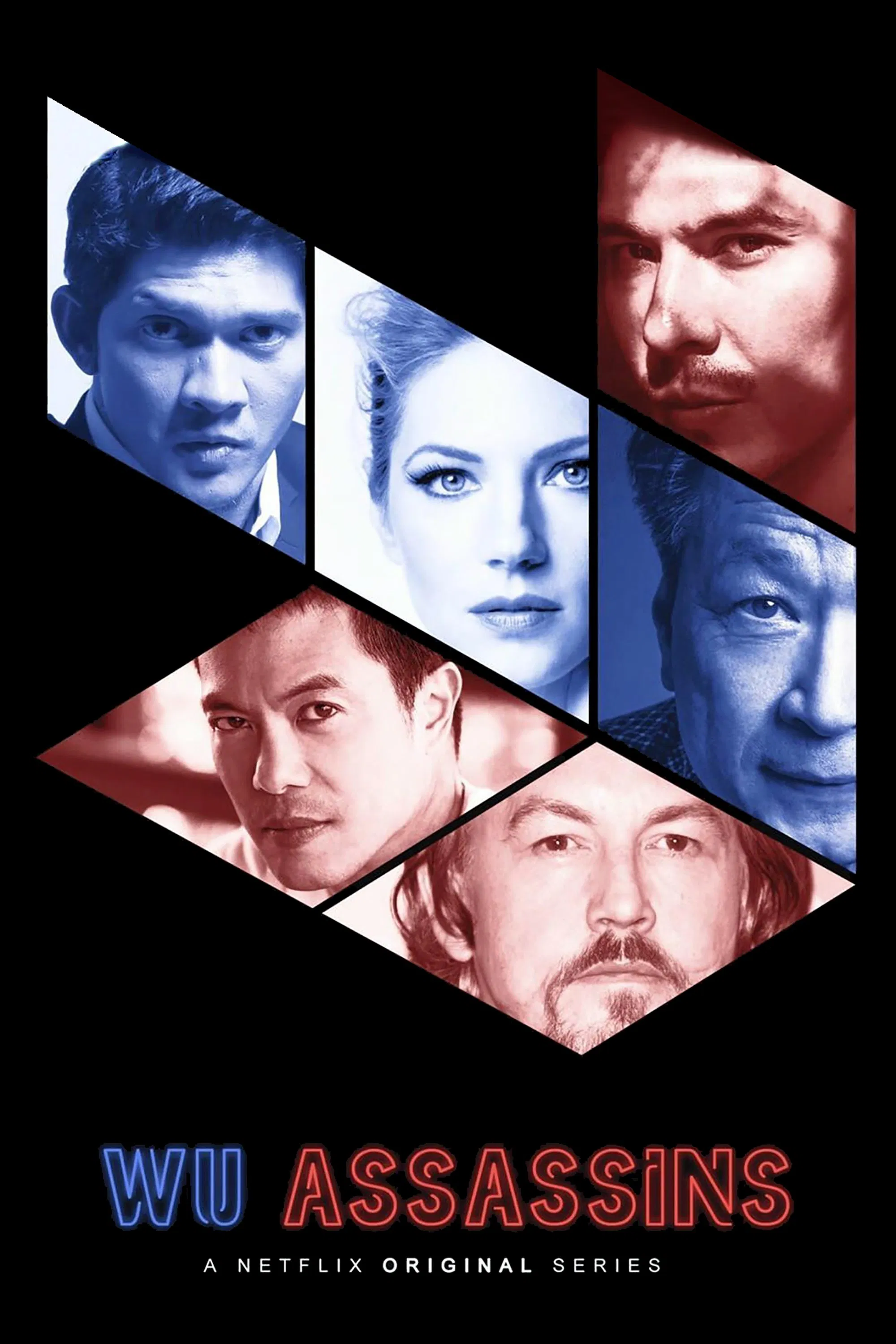 Poster chính thức của phim Phim Viễn Tưởng & Giả Tưởng, Phim Tâm Lý "Ngũ hành thích khách" (Wu Assassins - 2019), với sự tham gia của diễn viên Iko Uwais và Byron Mann.