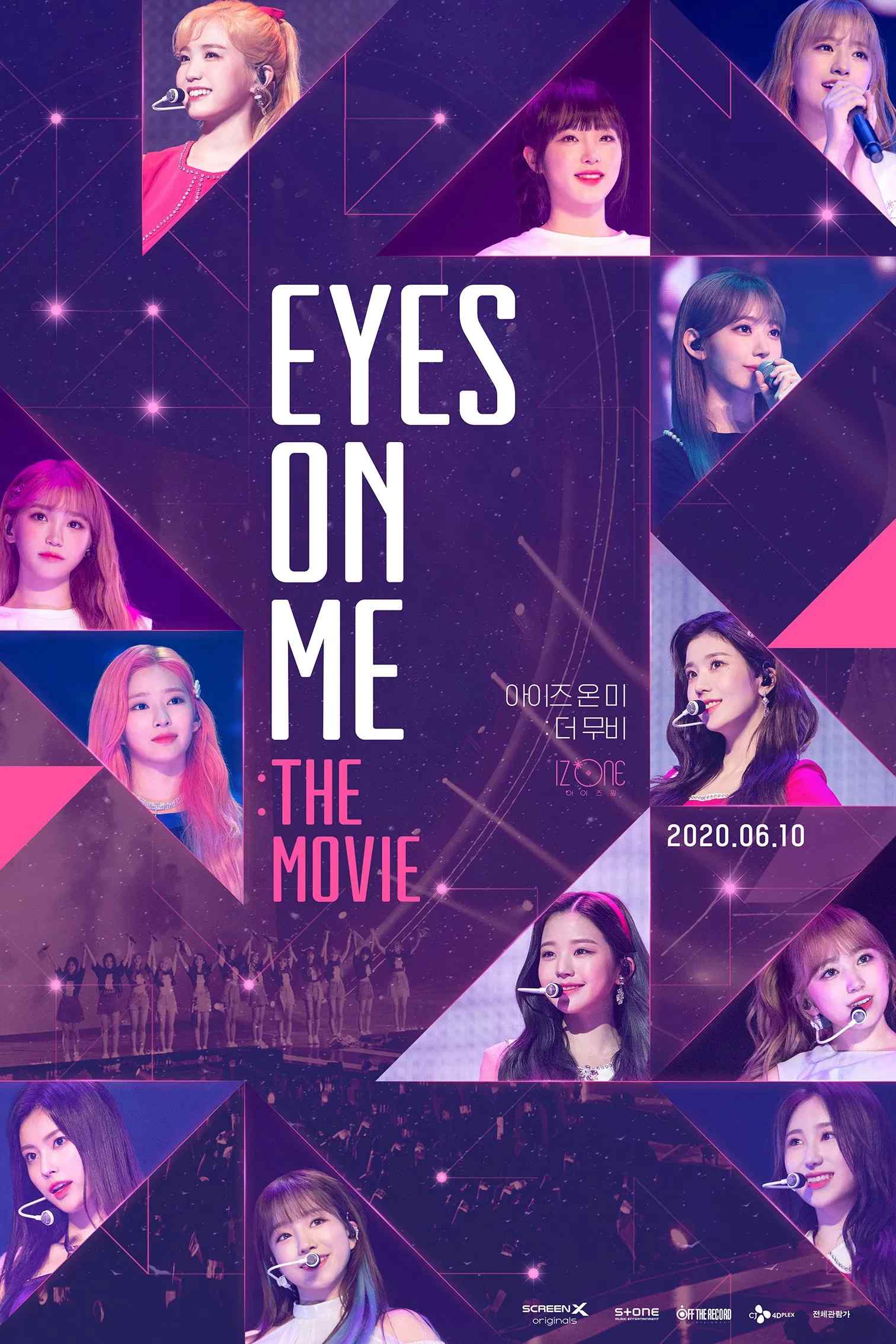 Poster chính thức của phim Phim Tài Liệu, Phim Ca Nhạc "Ngước Nhìn Tôi" (Eyes on Me: The Movie - 2020), với sự tham gia của diễn viên JANG WONYOUNG và Jo Yu-ri.