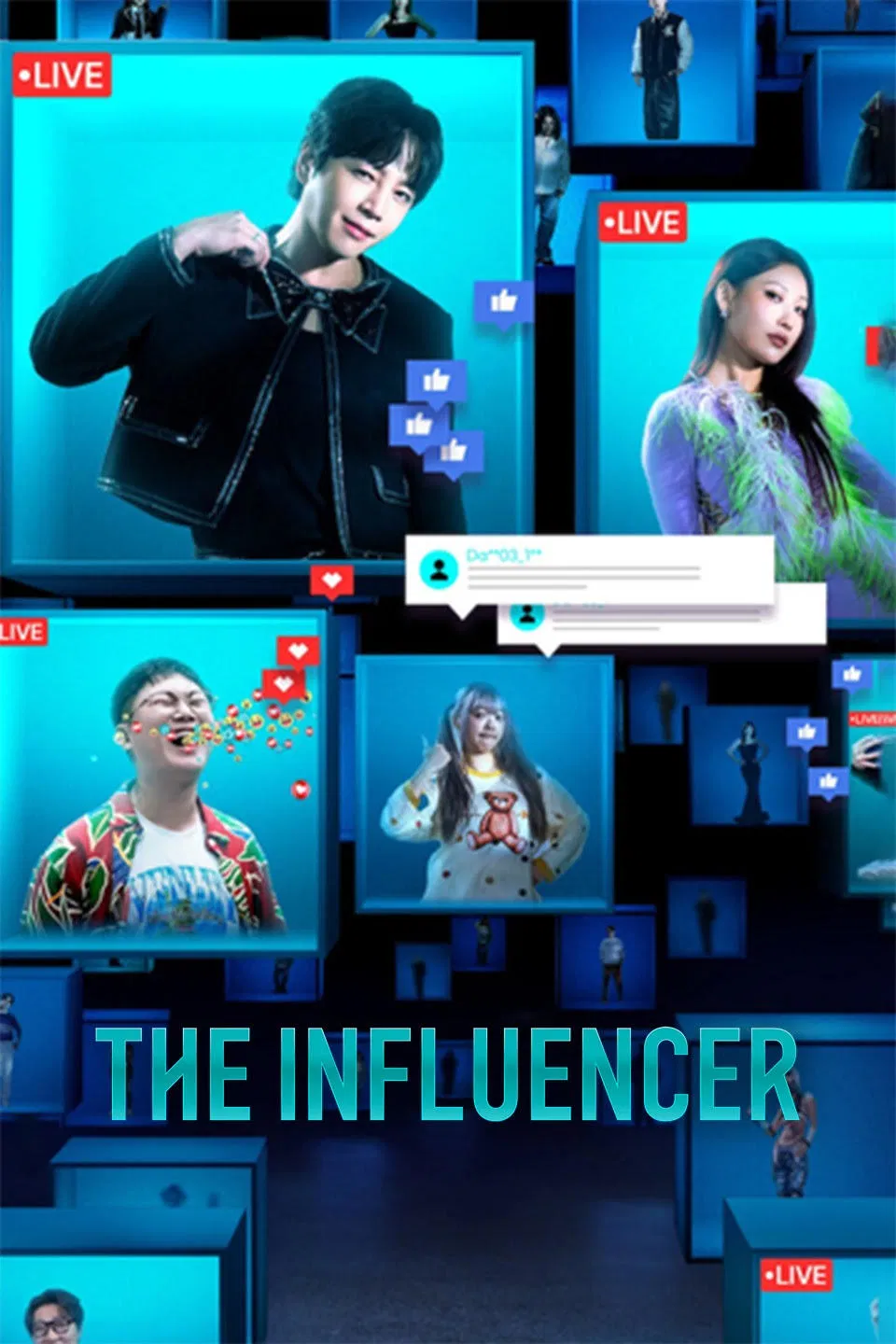 Poster chính thức của phim Truyền Hình Thực Tế "Người Ảnh Hưởng" (The Influencer - 2024), với sự tham gia của diễn viên Jang Keun-suk và Pani Bottle.