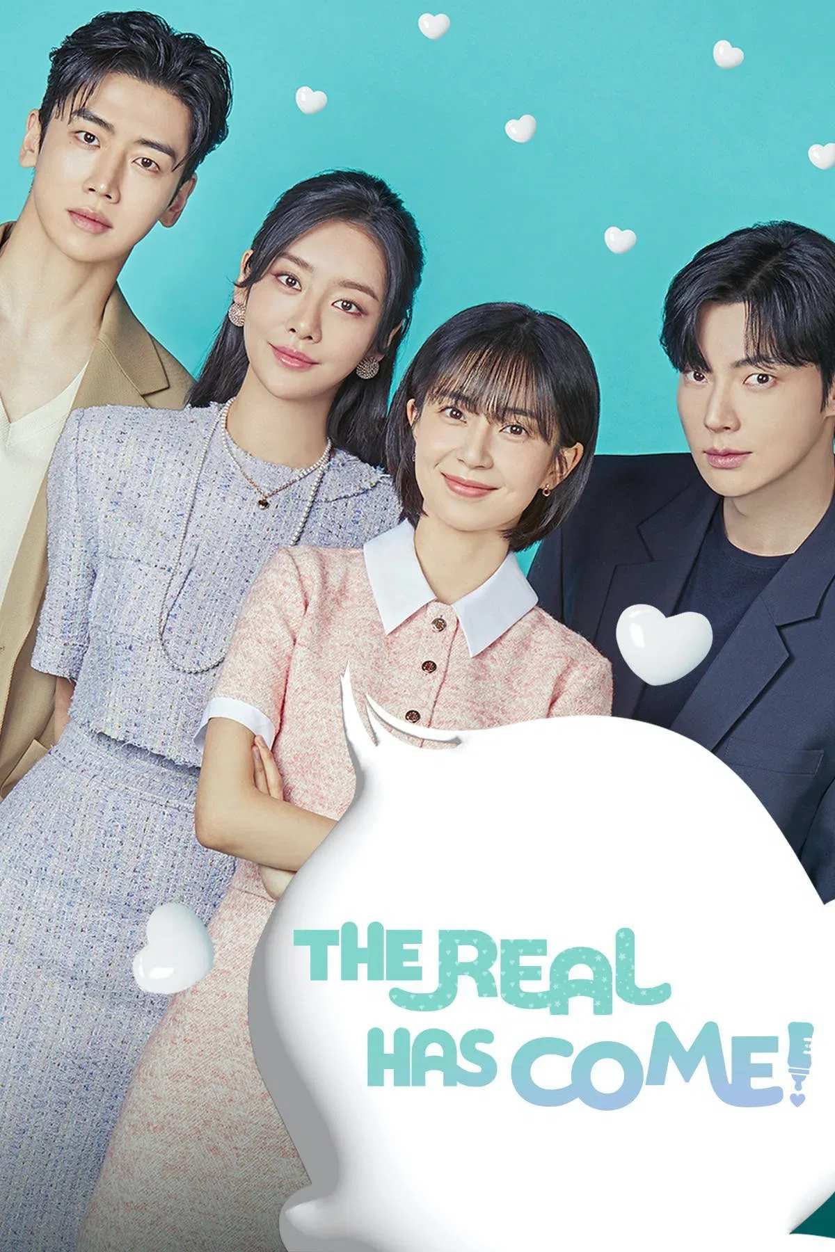 Poster chính thức của phim Phim Tâm Lý "Người Ấy Đã Đến" (The Real Has Come! - 2023), với sự tham gia của diễn viên Baek Jin-hee và Ahn Jae-hyun.