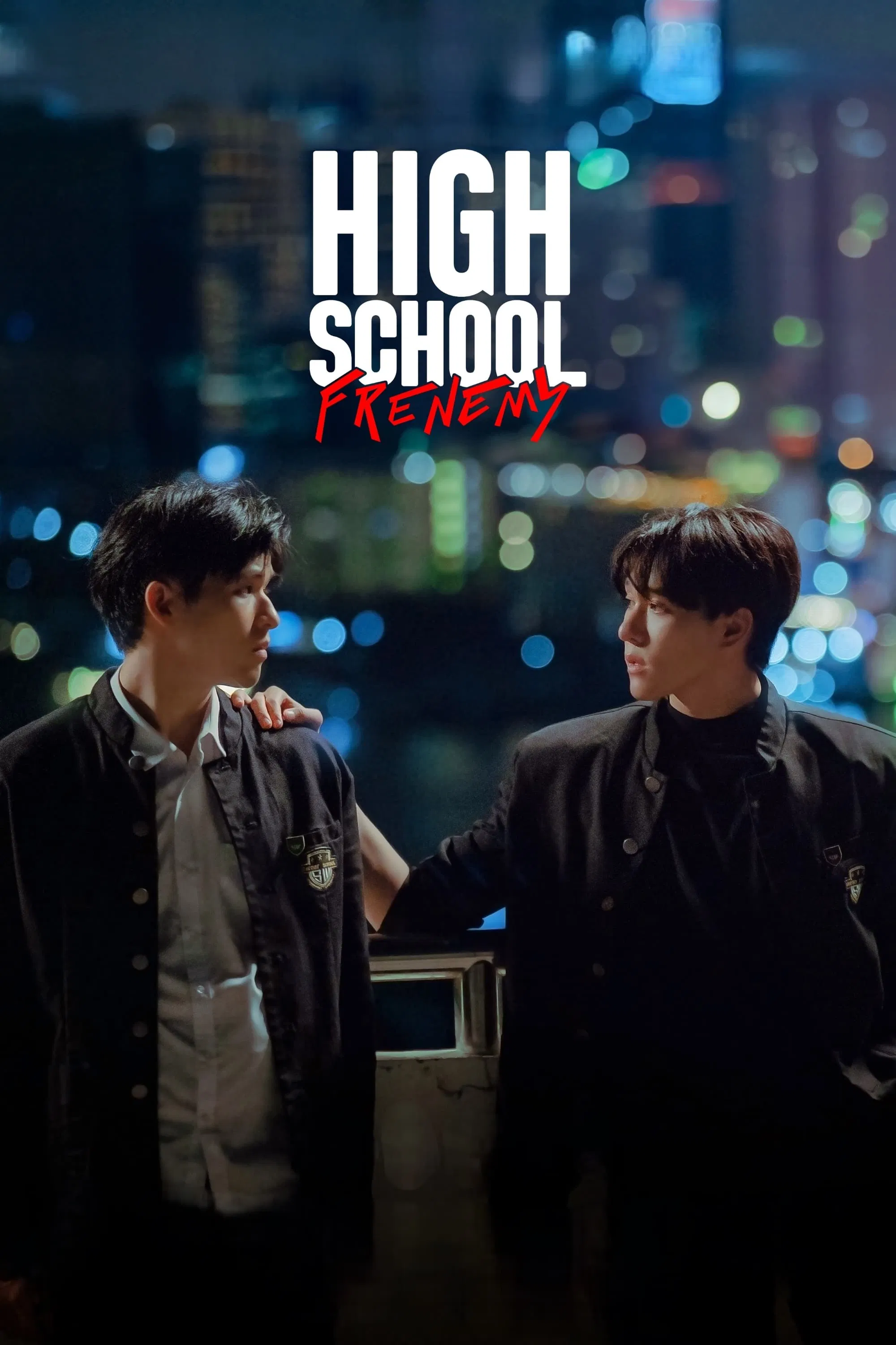 Poster chính thức của phim Phim Tâm Lý "Người Bạn Thù Địch" (High School Frenemy - 2024), với sự tham gia của diễn viên Wongravee Nateetorn và Hirunkit Changkham.