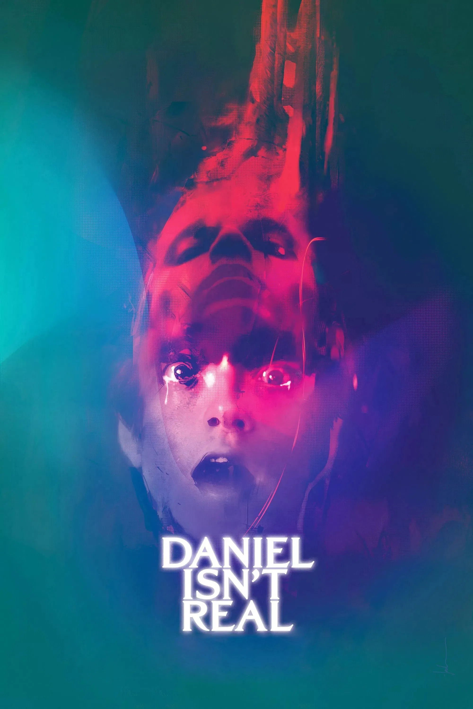 Poster chính thức của phim Phim Kinh Dị, Phim Bí Ẩn "Người Bạn Tưởng Tượng" (Daniel Isn't Real - 2019), với sự tham gia của diễn viên Miles Robbins và Patrick Schwarzenegger.