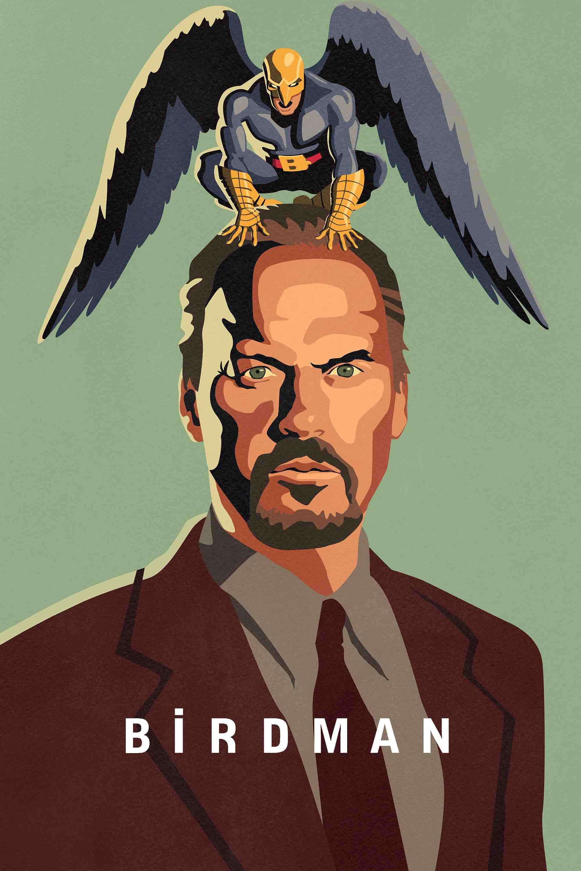 Poster chính thức của phim Phim Tâm Lý, Phim Hài "Người Chim" (Birdman or (The Unexpected Virtue of Ignorance) - 2014), với sự tham gia của diễn viên Michael Keaton và Emma Stone.