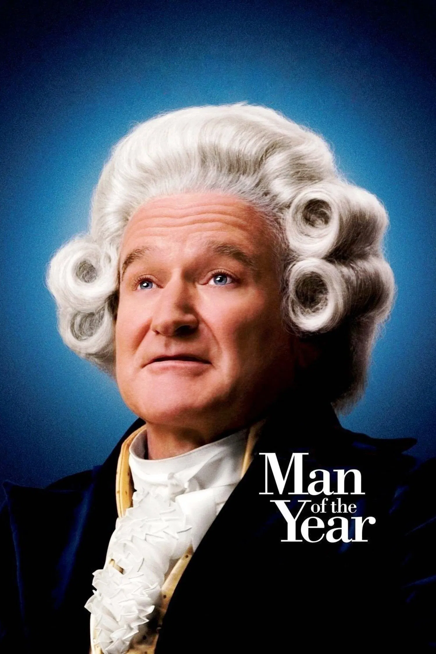 Poster chính thức của phim Phim Hài, Phim Tình Cảm "Người Đàn Ông Của Năm" (Man of the Year - 2006), với sự tham gia của diễn viên Robin Williams và Christopher Walken.
