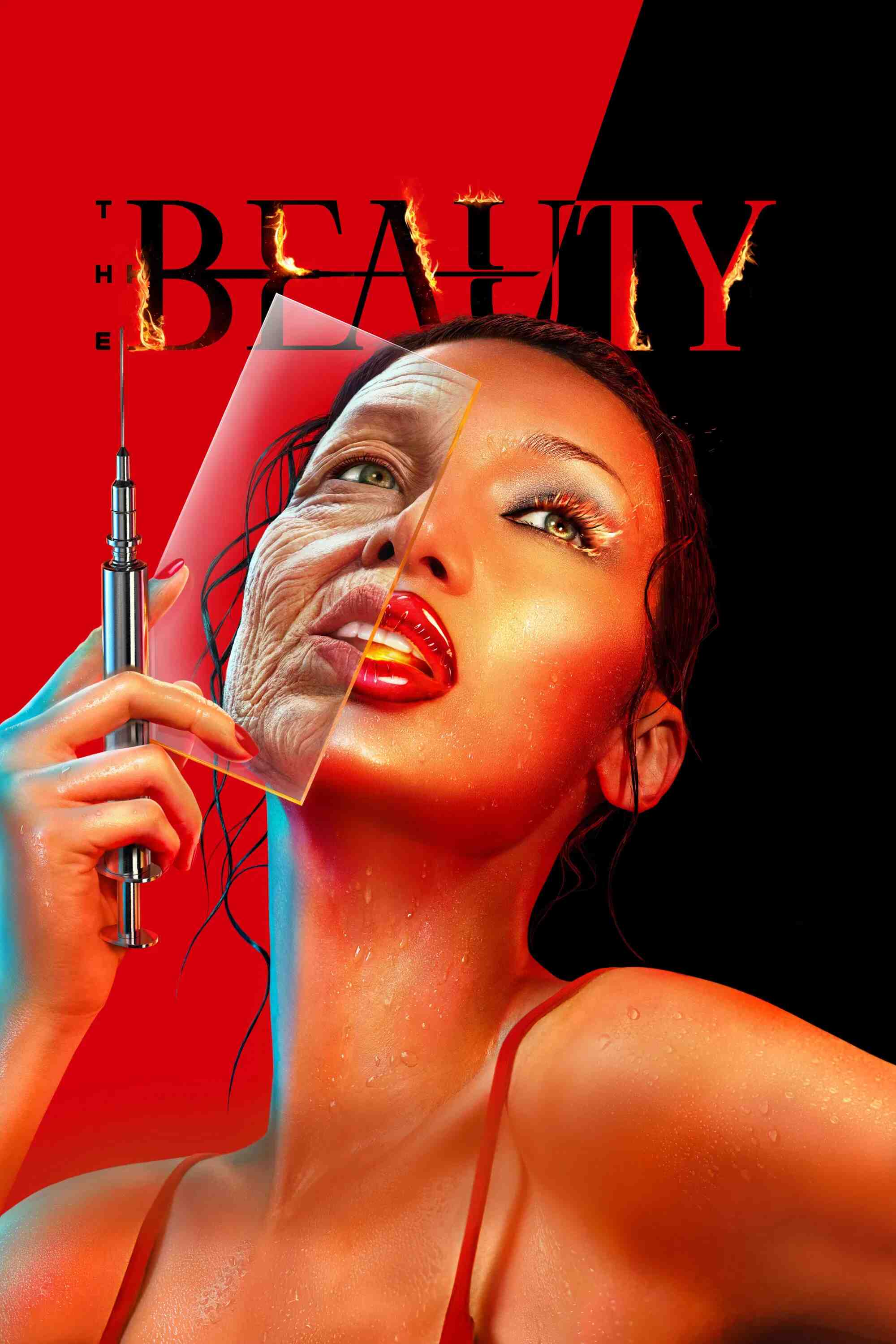 Poster chính thức của phim Phim Tâm Lý, Phim Viễn Tưởng & Giả Tưởng "Người Đẹp" (The Beauty - 2026), với sự tham gia của diễn viên Ashton Kutcher và Evan Peters.
