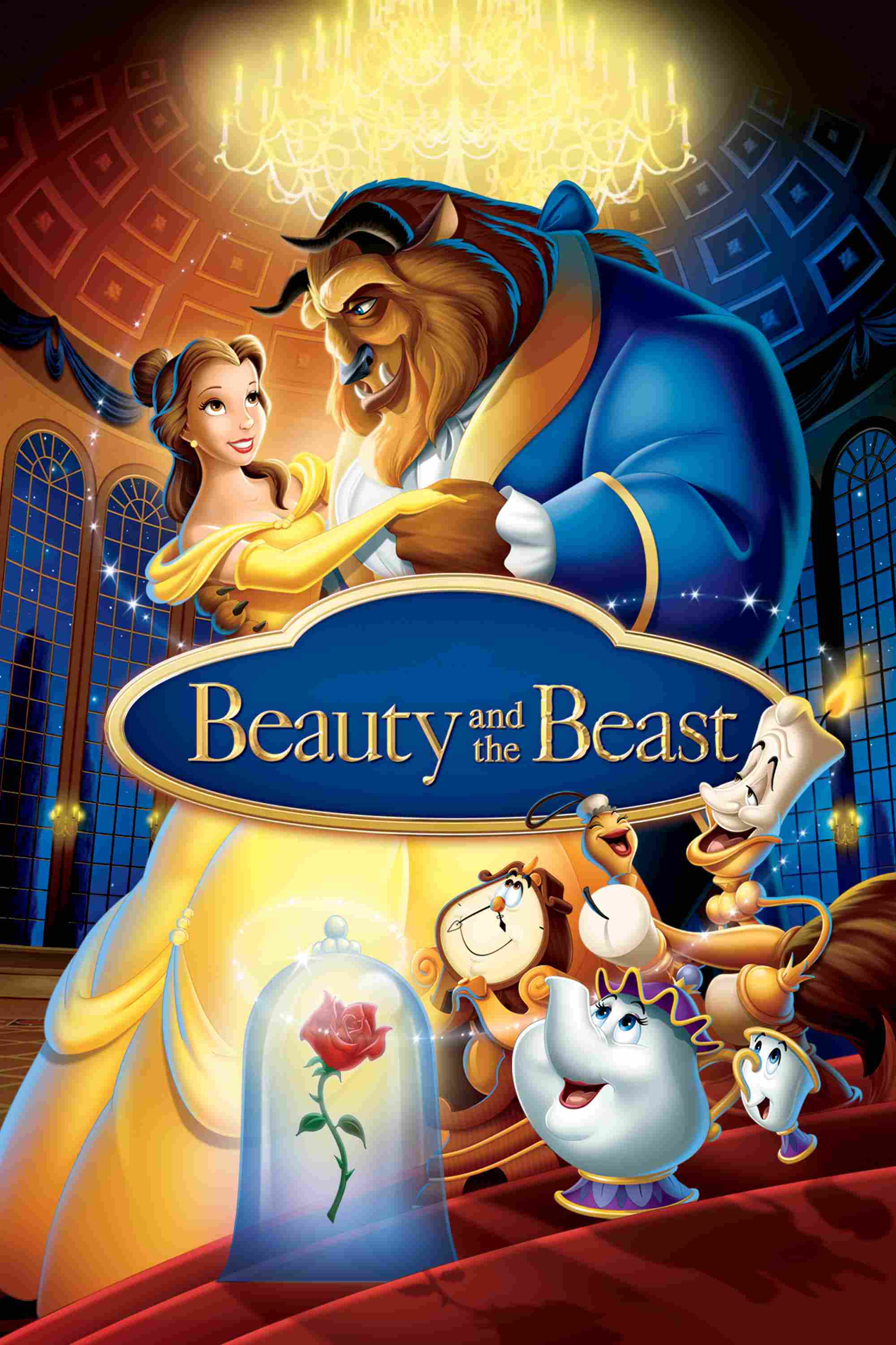 Poster chính thức của phim Phim Tình Cảm, Phim Gia Đình "Người Đẹp Và Quái Thú" (Beauty and the Beast - 1991), với sự tham gia của diễn viên Paige O'Hara và Robby Benson.