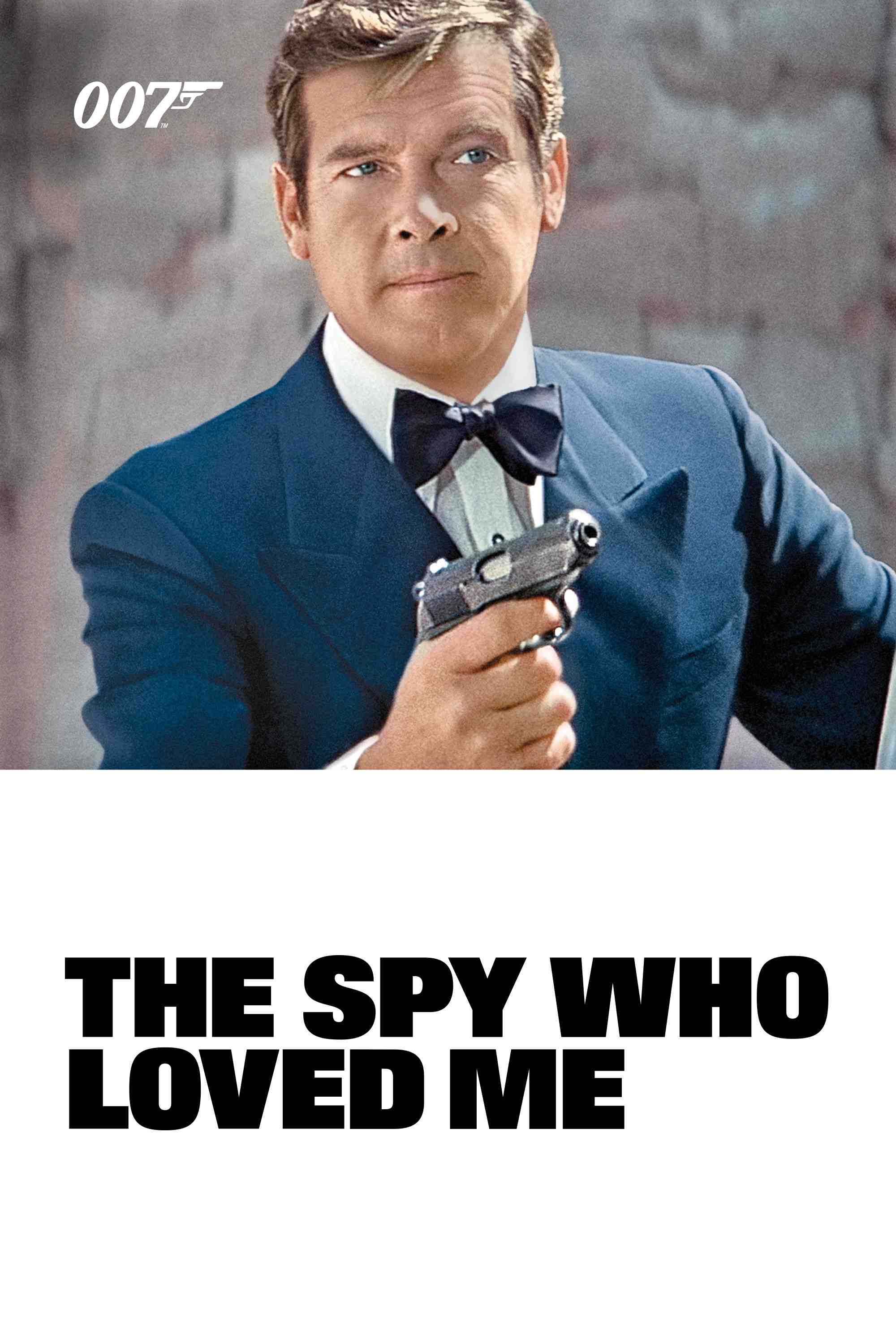 Poster chính thức của phim Phim Phiêu Lưu, Phim Hành Động "Người Điệp Viên Tôi Yêu" (The Spy Who Loved Me - 1977), với sự tham gia của diễn viên Roger Moore và Barbara Bach.