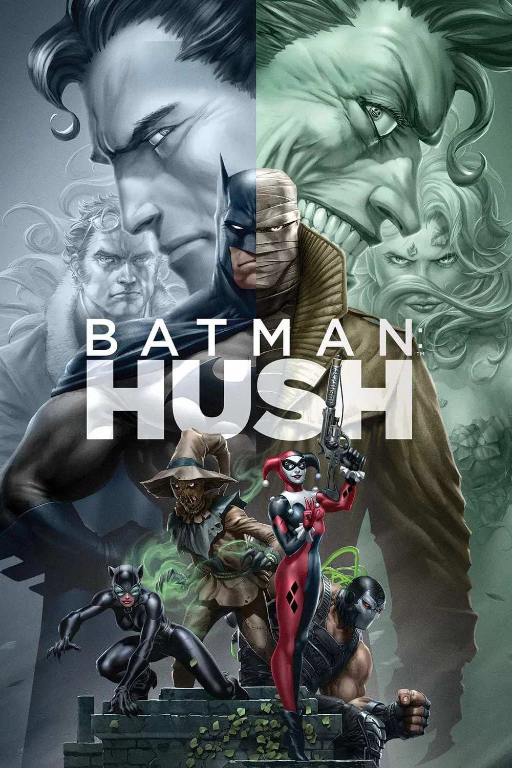 Poster chính thức của phim Phim Hành Động, Phim Hoạt Hình "Người Dơi: Ác Nhân Bí Ẩn" (Batman: Hush - 2019), với sự tham gia của diễn viên Jason O'Mara và Jennifer Morrison.