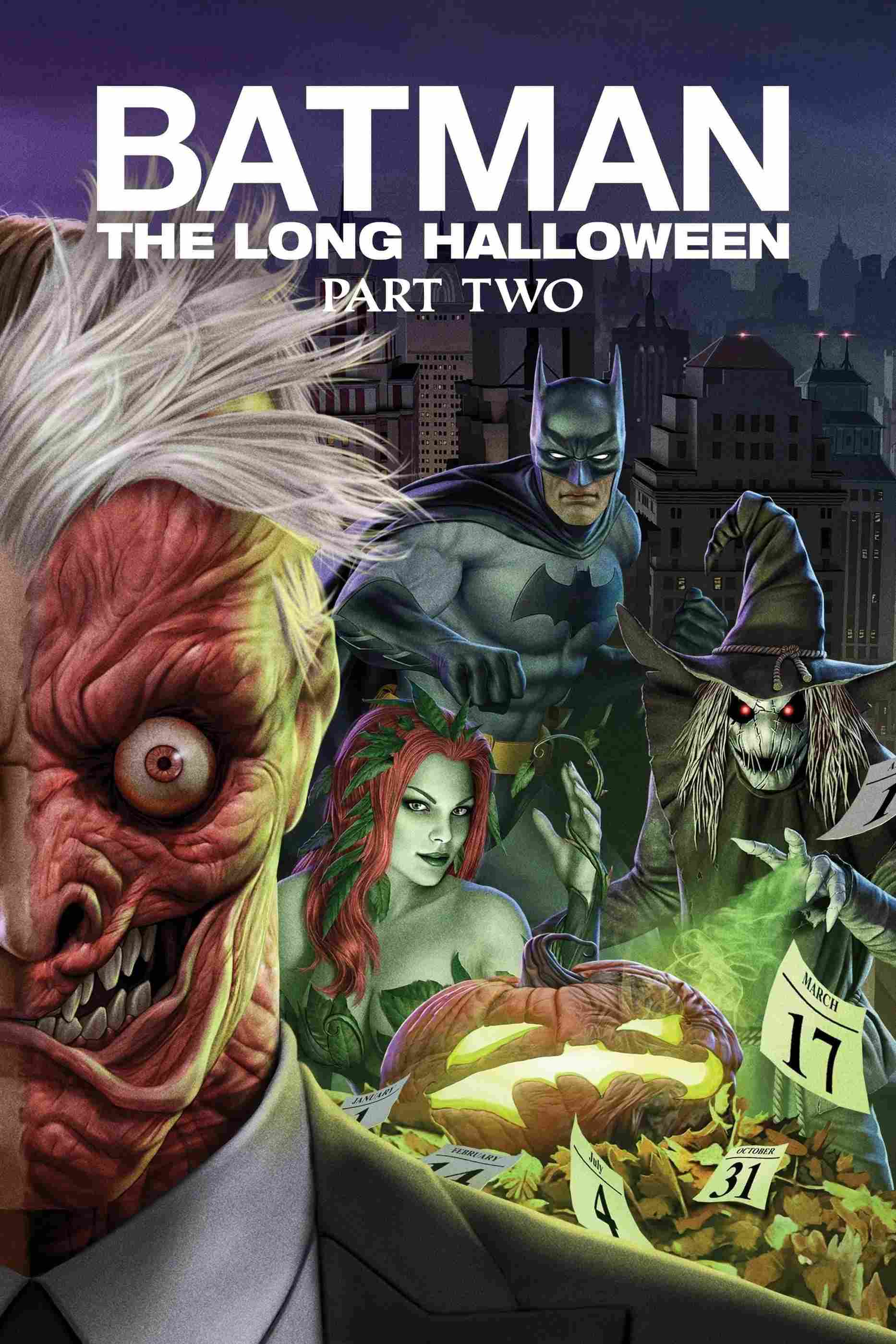 Poster chính thức của phim Phim Hoạt Hình, Phim Bí Ẩn "Người Dơi: Đêm Trường Halloween 2" (Batman: The Long Halloween, Part Two - 2021), với sự tham gia của diễn viên Jensen Ackles và Josh Duhamel.
