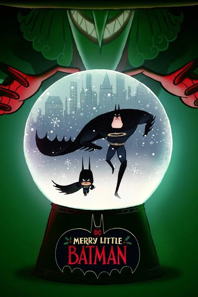 Poster chính thức của phim Phim Hoạt Hình, Phim Hành Động "Người Dơi Nhí" (Merry Little Batman - 2023), với sự tham gia của diễn viên Yonas Kibreab và Luke Wilson.