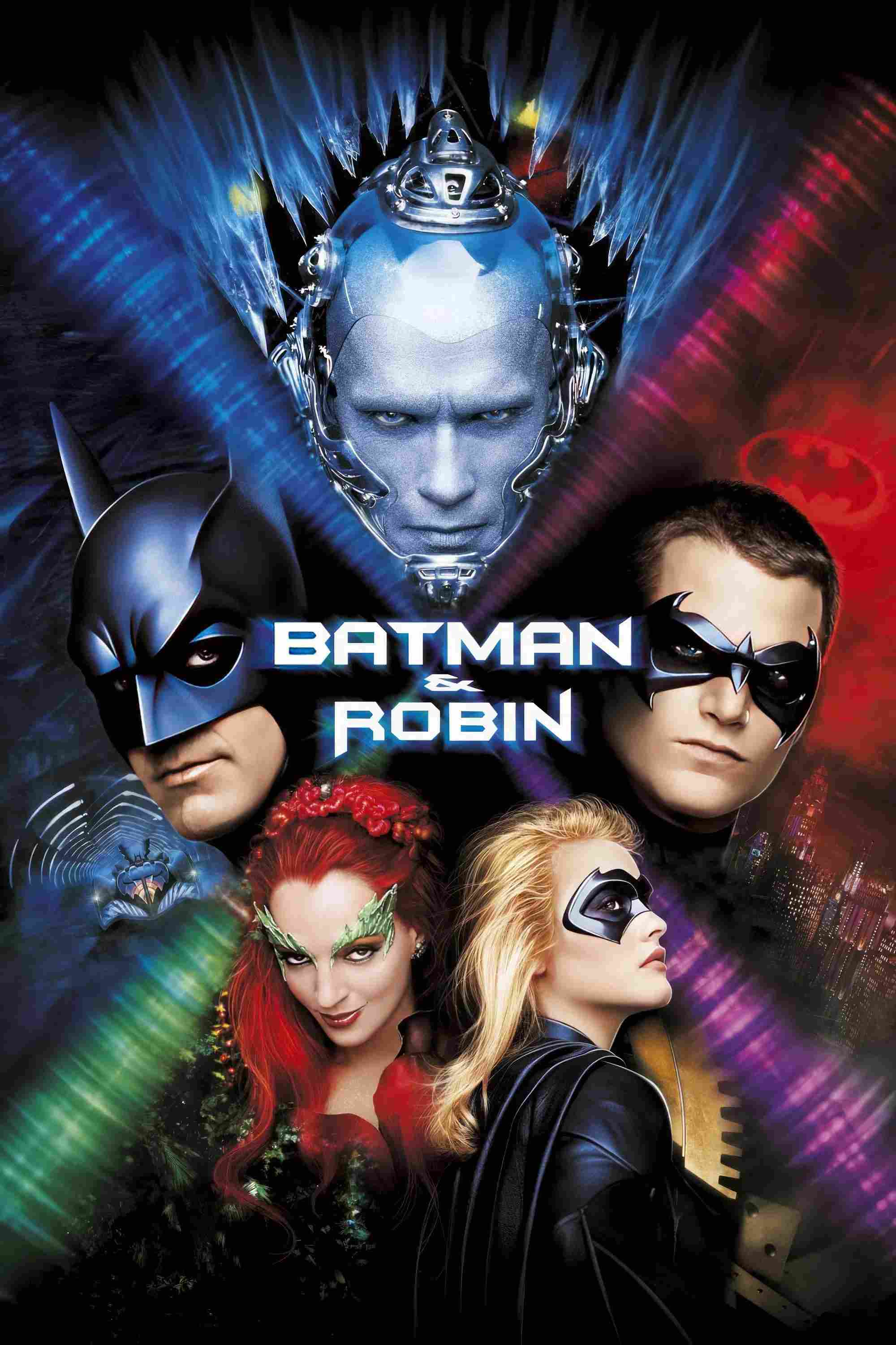 Poster chính thức của phim Phim Hành Động, Phim Viễn Tưởng "Người Dơi và Robin" (Batman & Robin - 1997), với sự tham gia của diễn viên George Clooney và Chris O'Donnell.