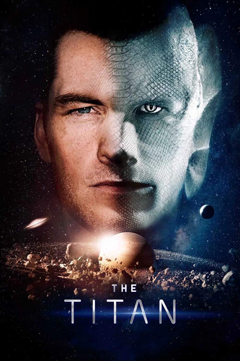 Poster chính thức của phim Phim Viễn Tưởng, Phim Giật Gân "Người Đột Biến" (The Titan - 2018), với sự tham gia của diễn viên Sam Worthington và Taylor Schilling.