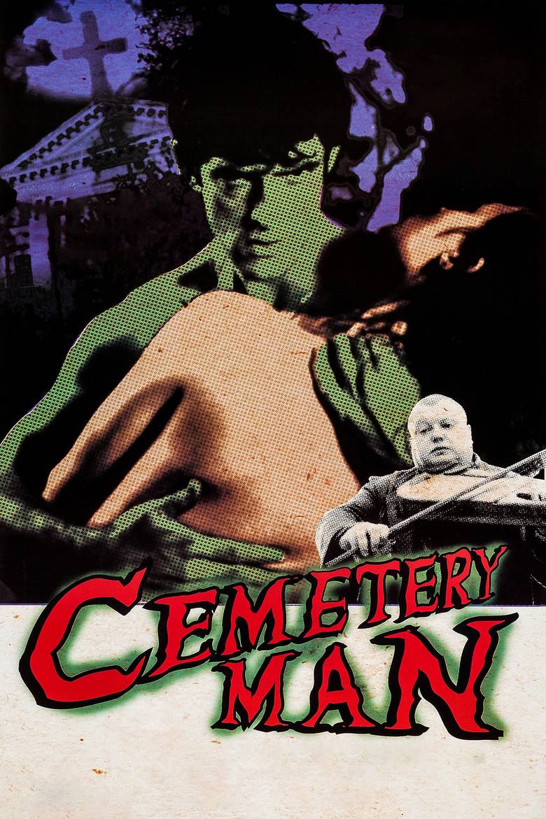 Poster chính thức của phim Phim Hài, Phim Kinh Dị "Người Gác Nghĩa Trang" (Cemetery Man - 1994), với sự tham gia của diễn viên Rupert Everett và François Hadji-Lazaro.