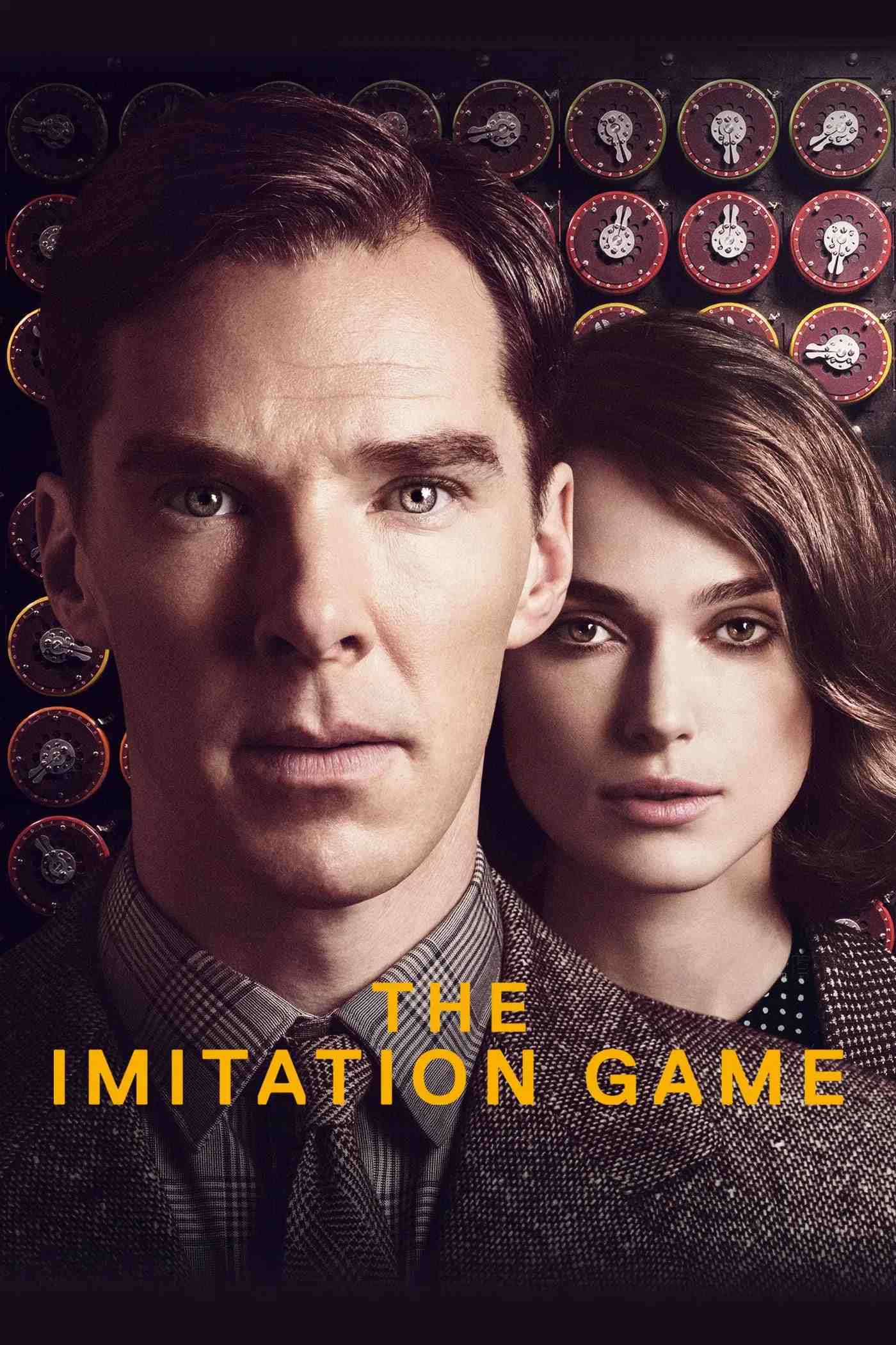 Poster chính thức của phim Phim Lịch Sử, Phim Tâm Lý "Người Giải Mã" (The Imitation Game - 2014), với sự tham gia của diễn viên Benedict Cumberbatch và Keira Knightley.