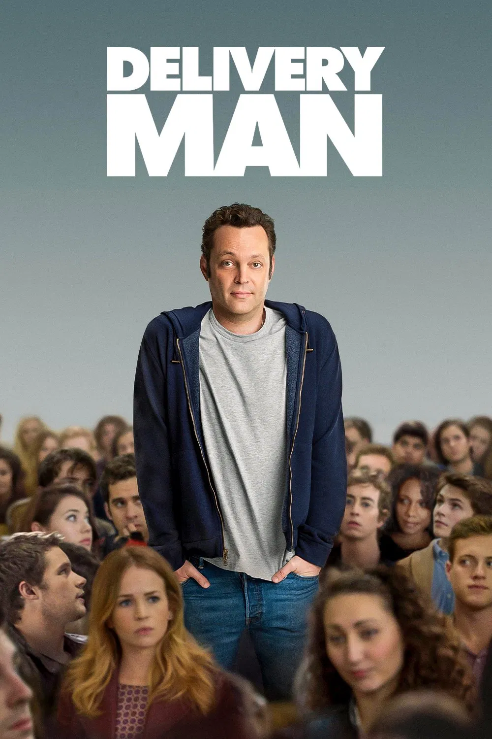 Poster chính thức của phim Phim Hài "Người Giao Hàng" (Delivery Man - 2013), với sự tham gia của diễn viên Vince Vaughn và Cobie Smulders.