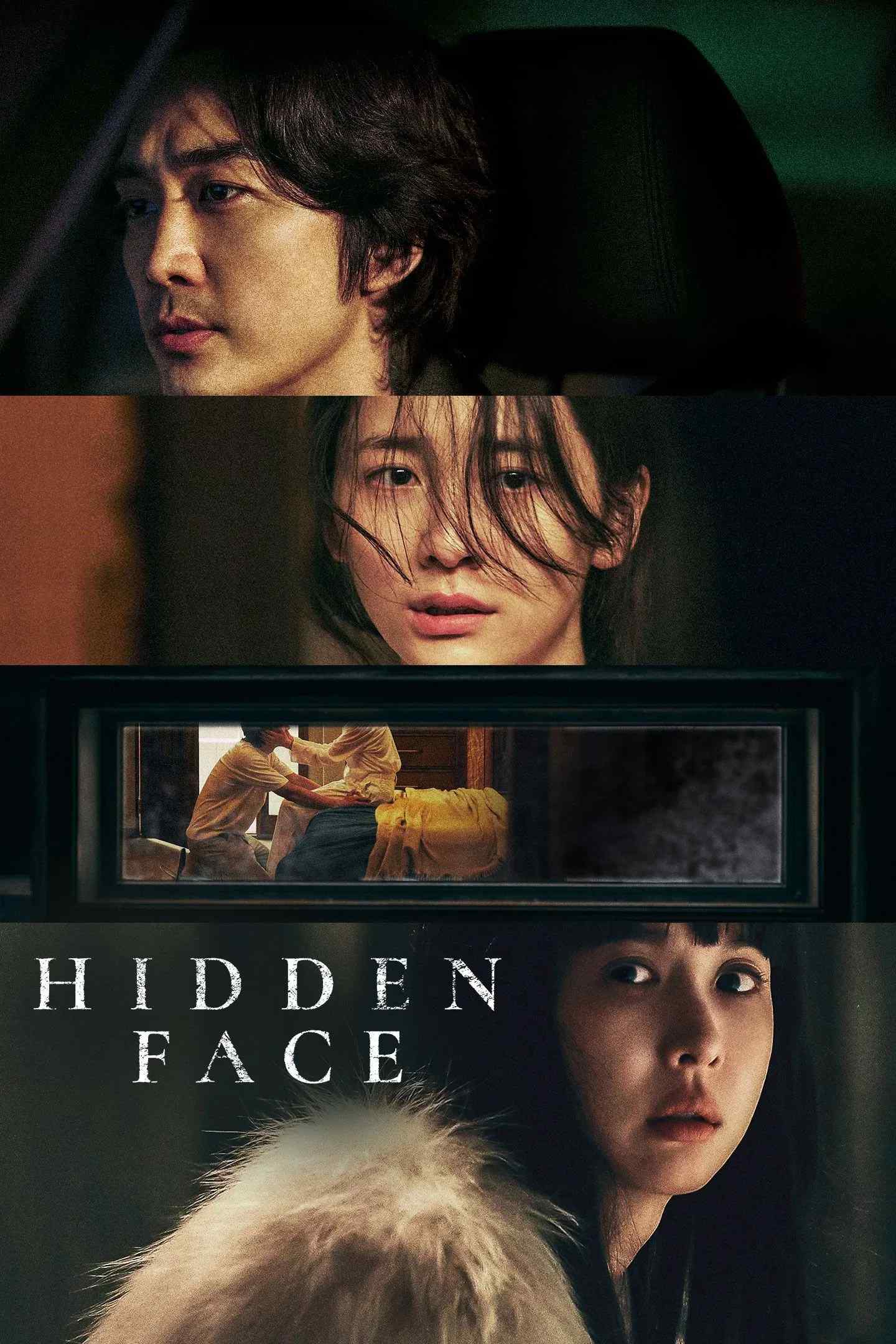 Poster chính thức của phim Phim Bí Ẩn, Phim Giật Gân "Người Giấu Mặt" (Hidden Face - 2024), với sự tham gia của diễn viên Song Seung-heon và Cho Yeo-jeong.