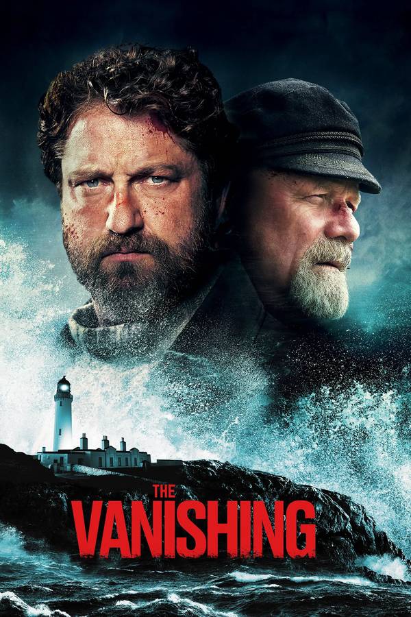 Poster chính thức của phim Phim Giật Gân, Phim Bí Ẩn "Người Giữ Ngọn Hải Đăng" (The Vanishing - 2019), với sự tham gia của diễn viên Gerard Butler và Peter Mullan.