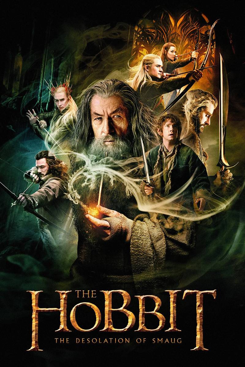 Poster chính thức của phim Phim Giả Tượng, Phim Phiêu Lưu "Người Hobbit: Đại Chiến Với Rồng Lửa" (The Hobbit: The Desolation of Smaug - 2013), với sự tham gia của diễn viên Ian McKellen và Martin Freeman.