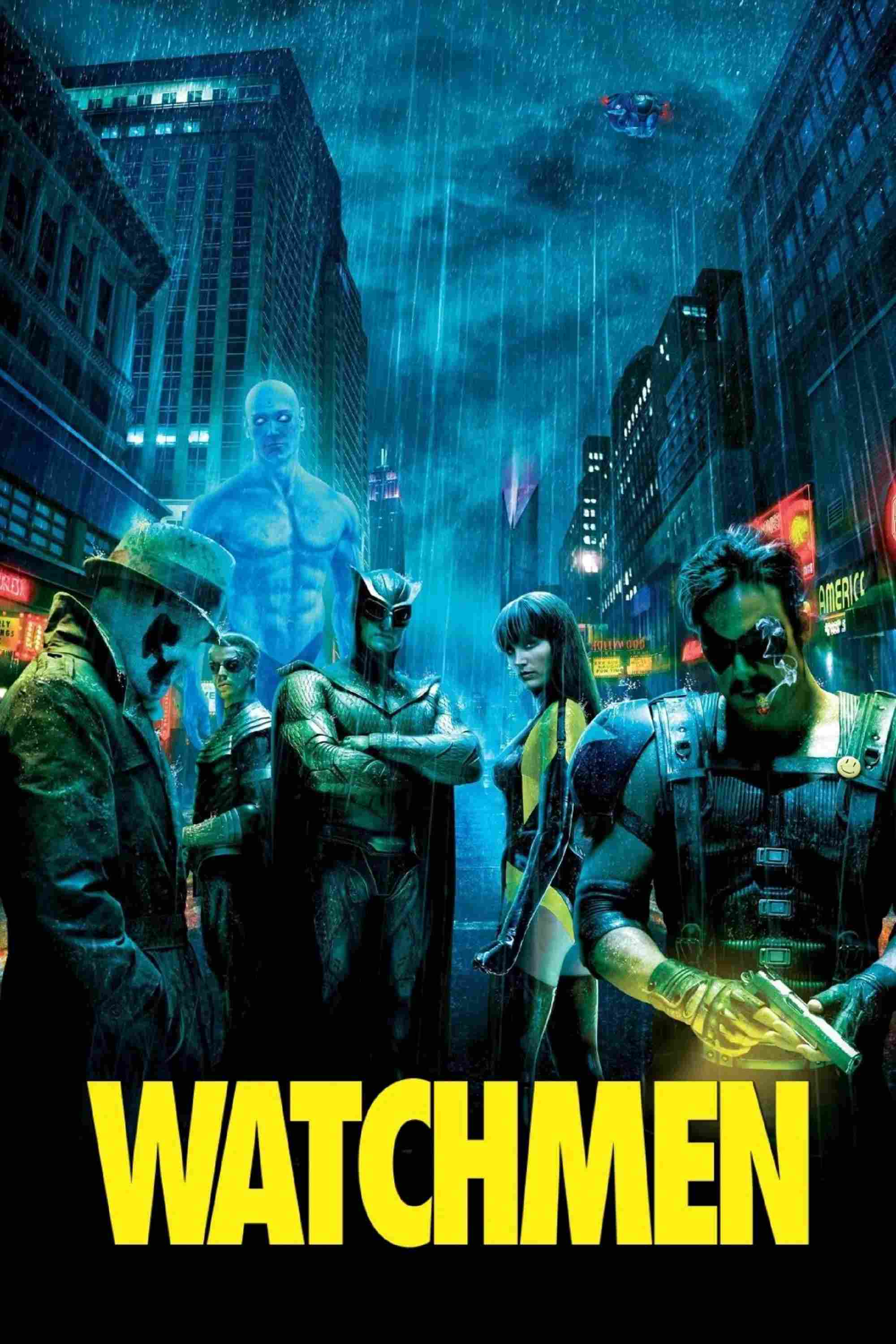 Poster chính thức của phim Phim Bí Ẩn, Phim Hành Động "Người Hùng Báo Thù" (Watchmen - 2009), với sự tham gia của diễn viên Malin Åkerman và Patrick Wilson.