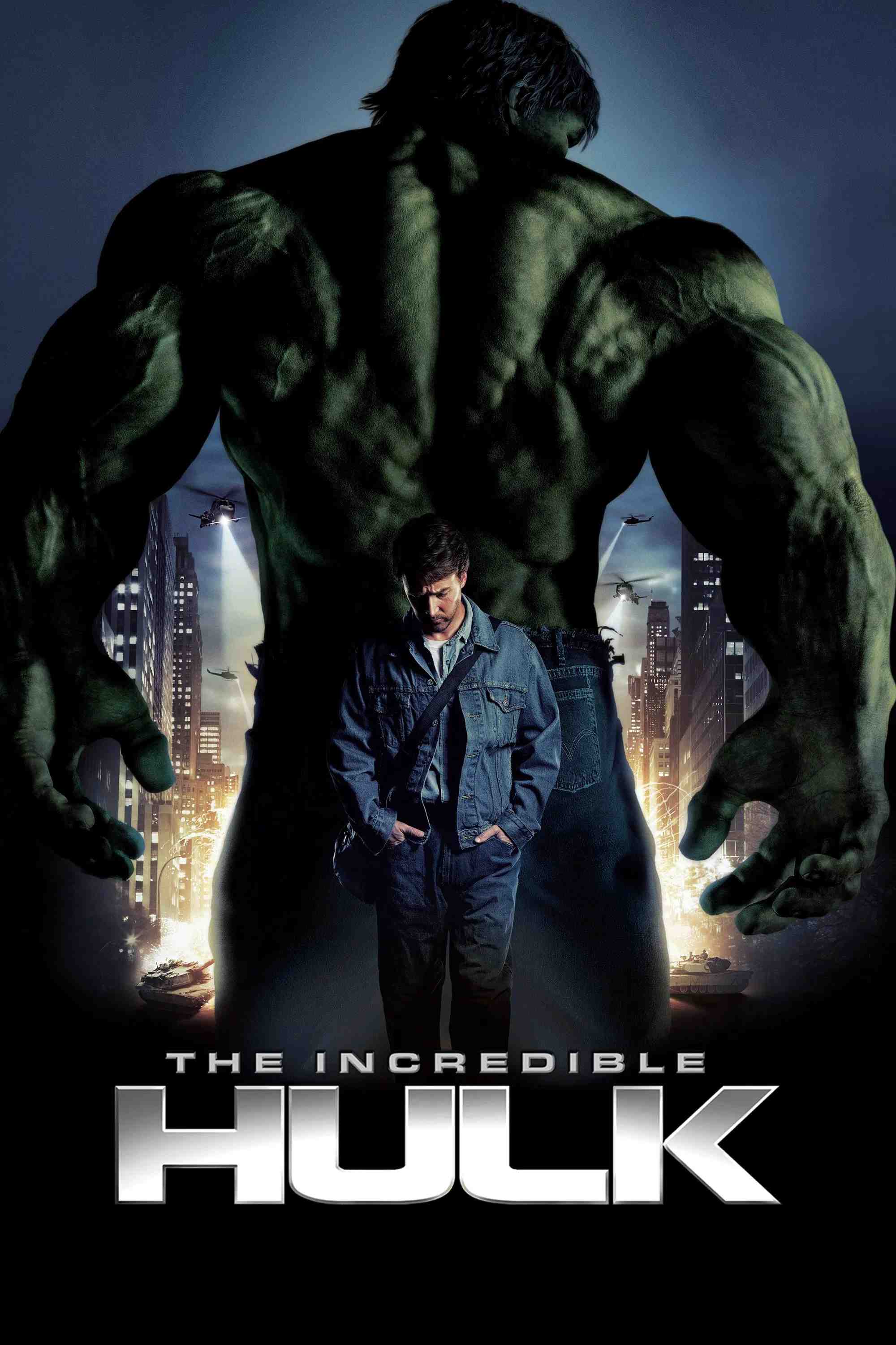 Poster chính thức của phim Phim Viễn Tưởng, Phim Hành Động "Người Khổng Lồ Xanh Phi Thường" (The Incredible Hulk - 2008), với sự tham gia của diễn viên Edward Norton và Liv Tyler.